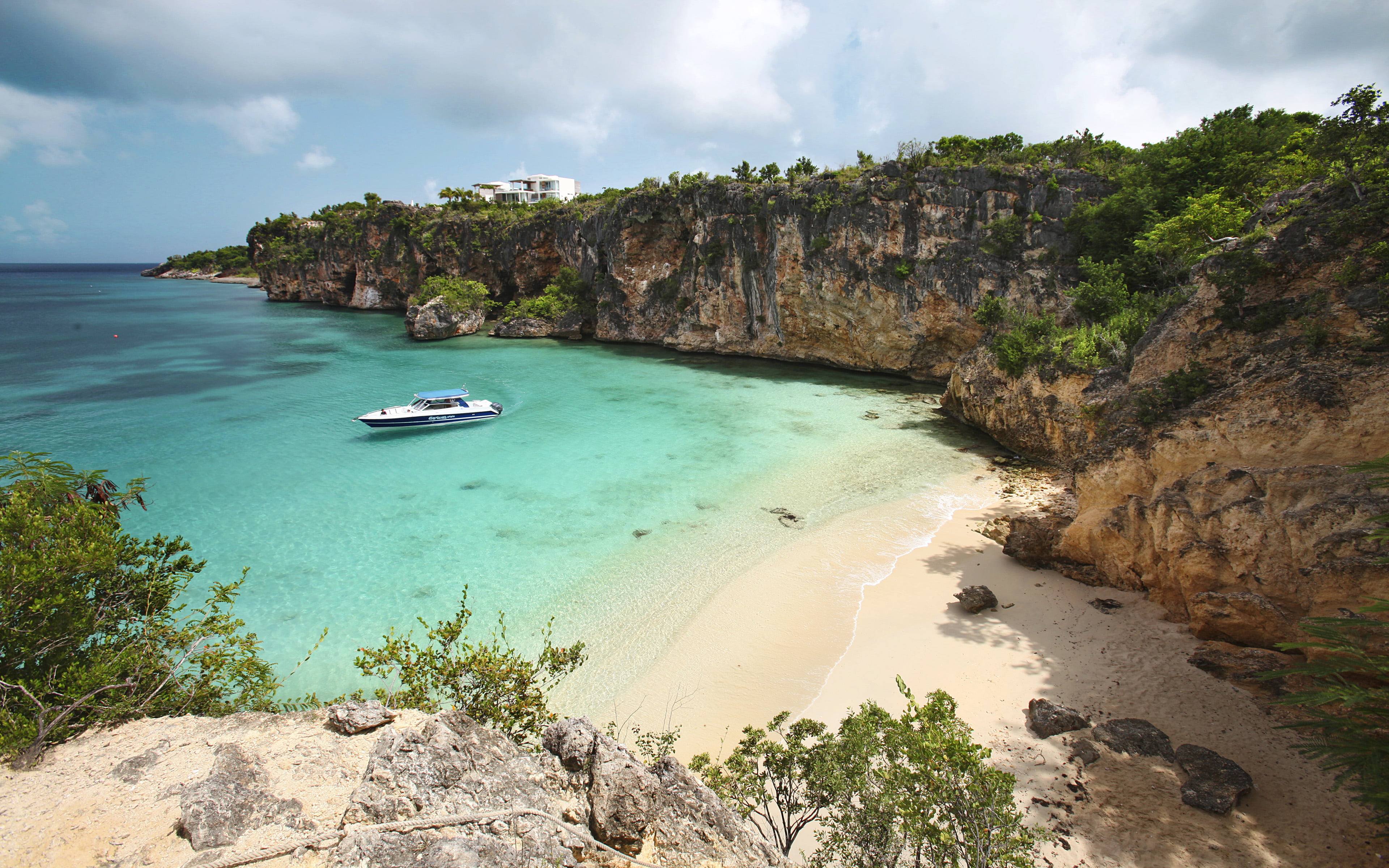 private, beach, sea, bars, spas, couples, water, scenics - nature, day, sandy, restaurants, waters, hidden, place, sumptuous, anguilla, solid, 4K, no people, HD Wallpaper