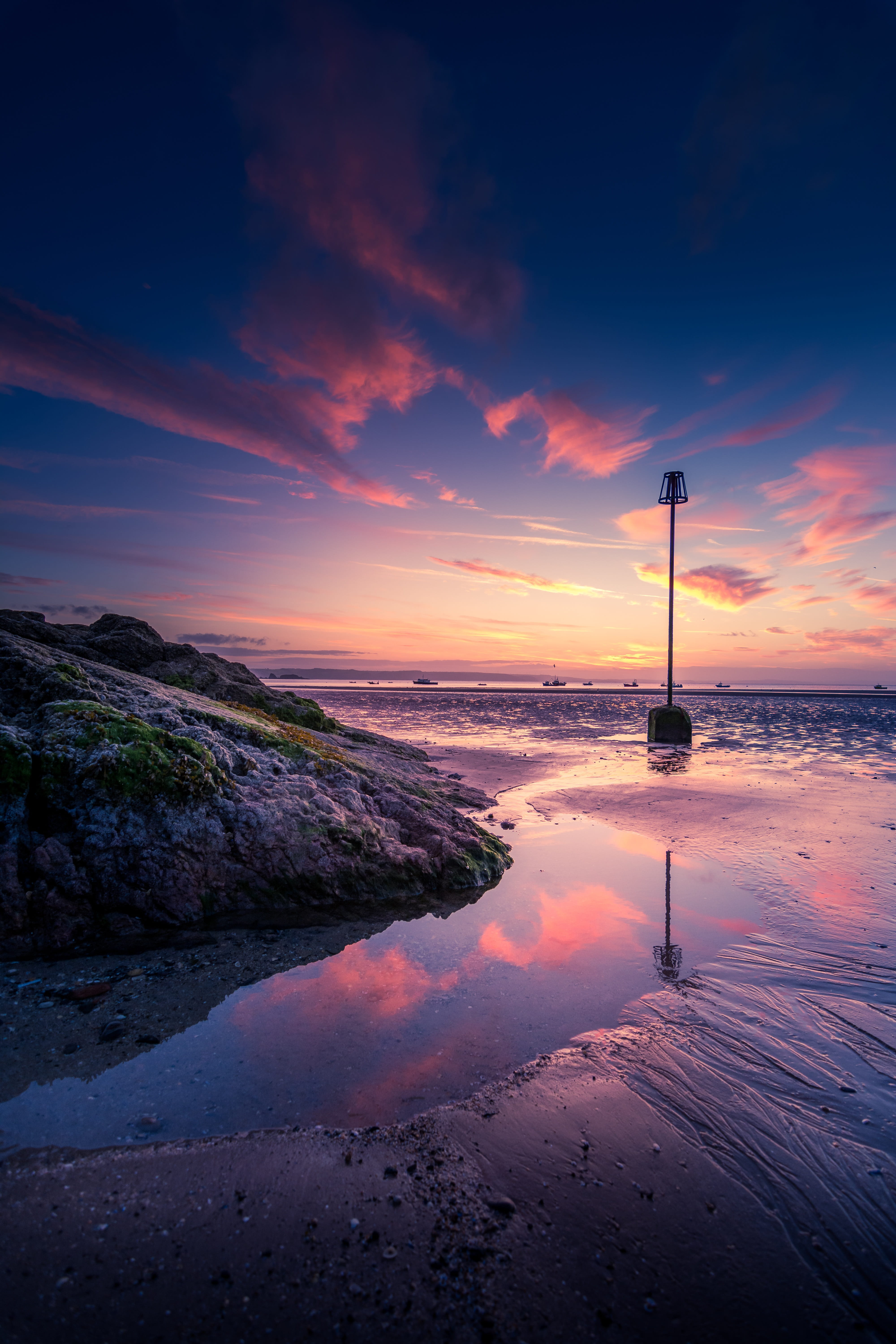 Blue Hour, beach, tranquil Scene, beauty In Nature, europe, coastline, architecture, blue, idyllic, ocean, natural, no people, calm, scenics, street, Tourism, Phone HD Wallpaper
