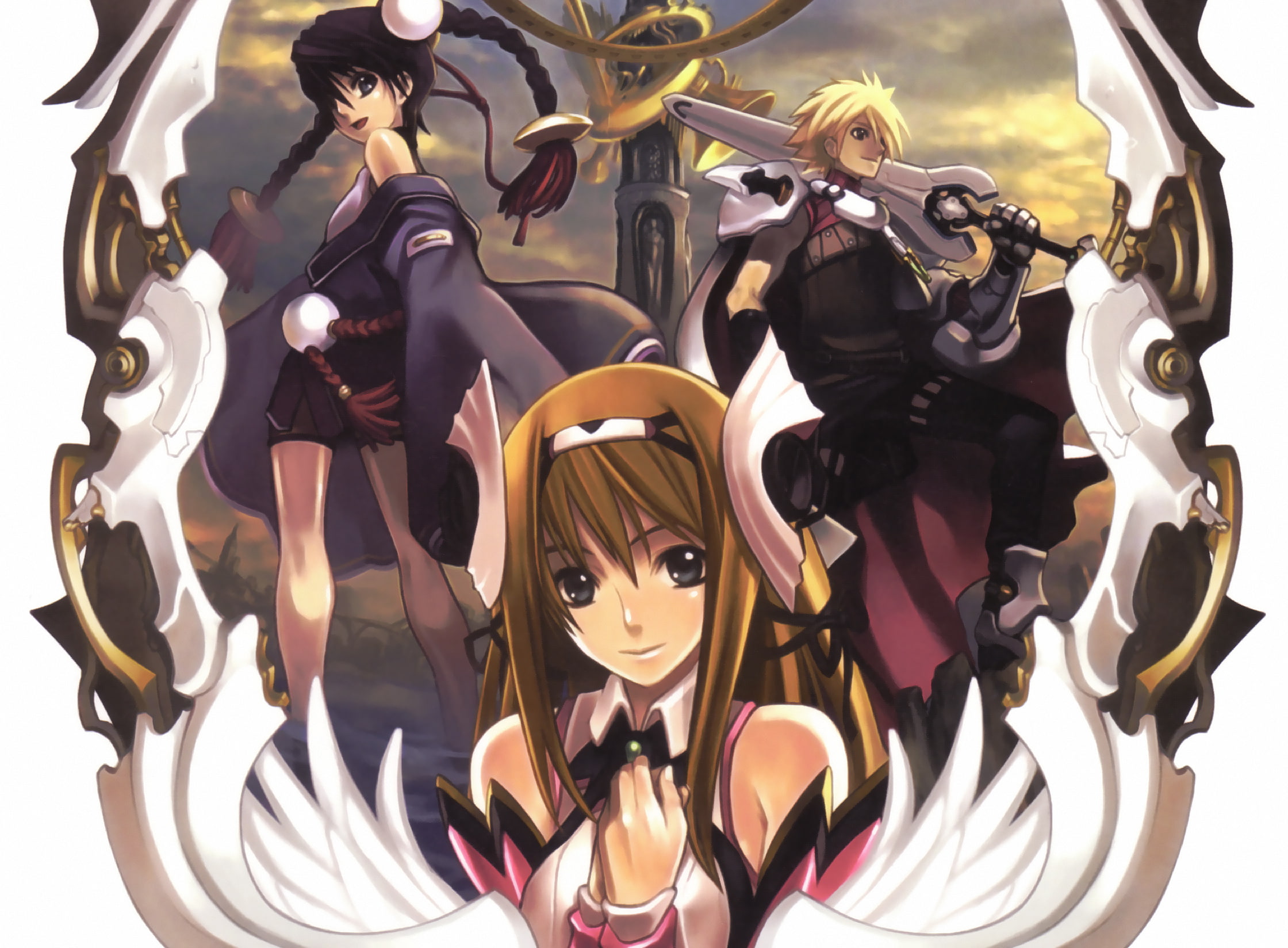 nestmile, misha, arsellec, aurica, girls, anime, 1080P, lune, boys, tonelico, nagi, HD Wallpaper