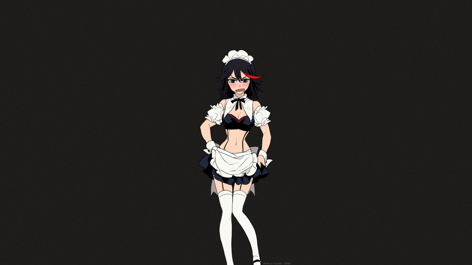 portrait, headwear, young adult, Shokakuya, adult, women, illustration, fashion, short skirt, indoors, beauty, Kill la Kill, studio shot, young women, cosplay, HD Wallpaper