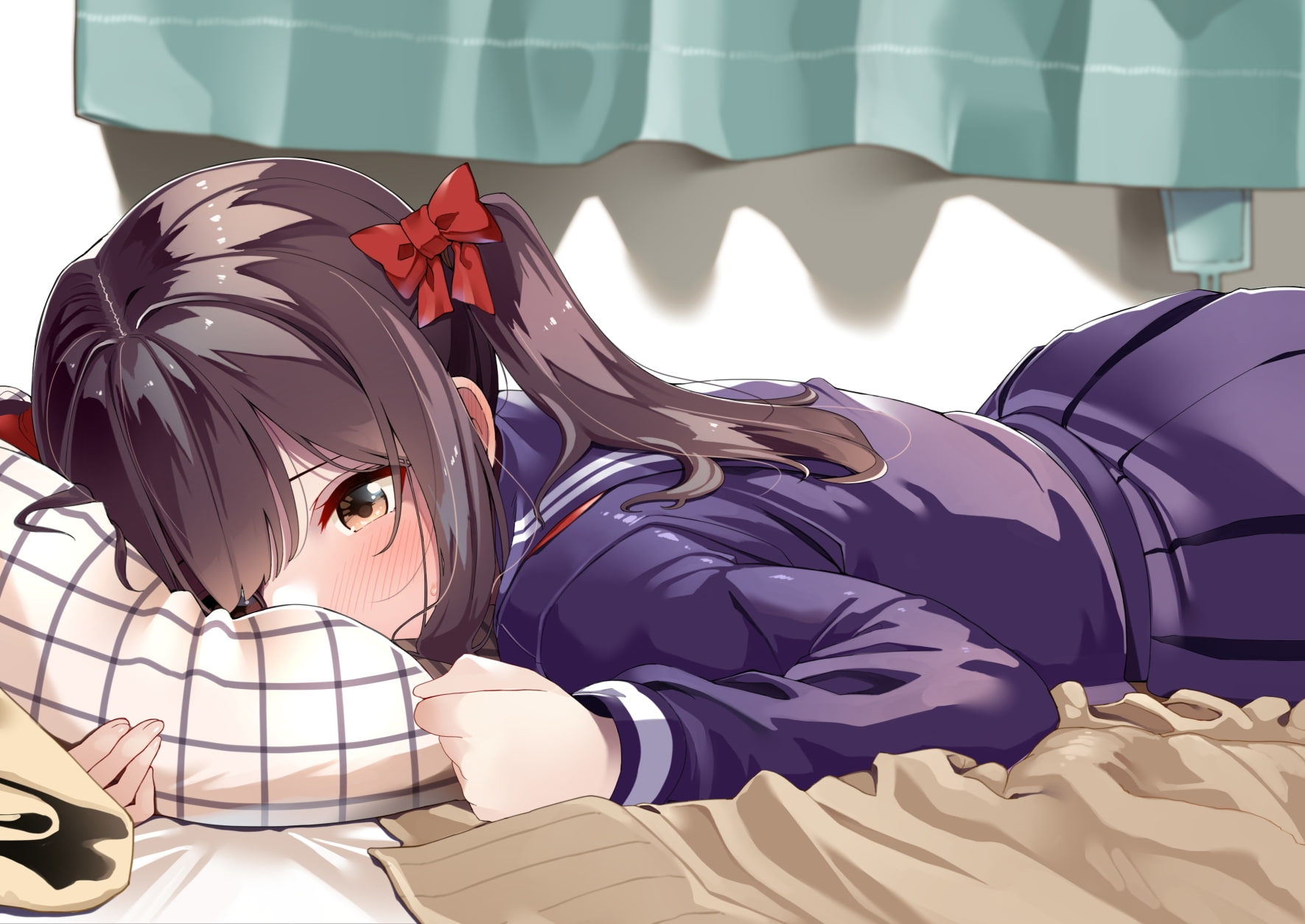 day, sunlight, design, 720P, wall - building feature, anime girl, no people, textile, backgrounds, full frame, multi colored, animal representation, creativity, HD Wallpaper