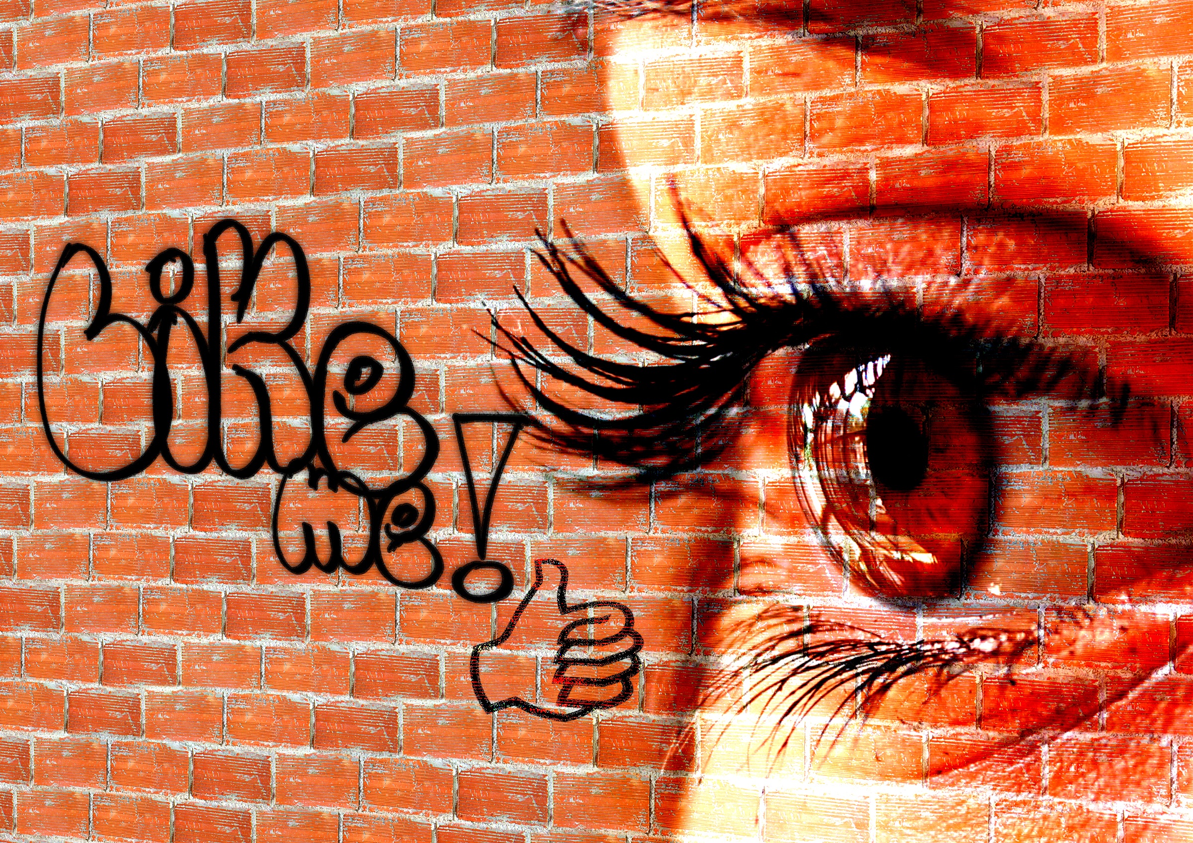 woman, 1080P, wall, friends, wall - building feature, close-up, human face, cool, social network, favor, creativity, super, building exterior, beautiful woman, HD Wallpaper