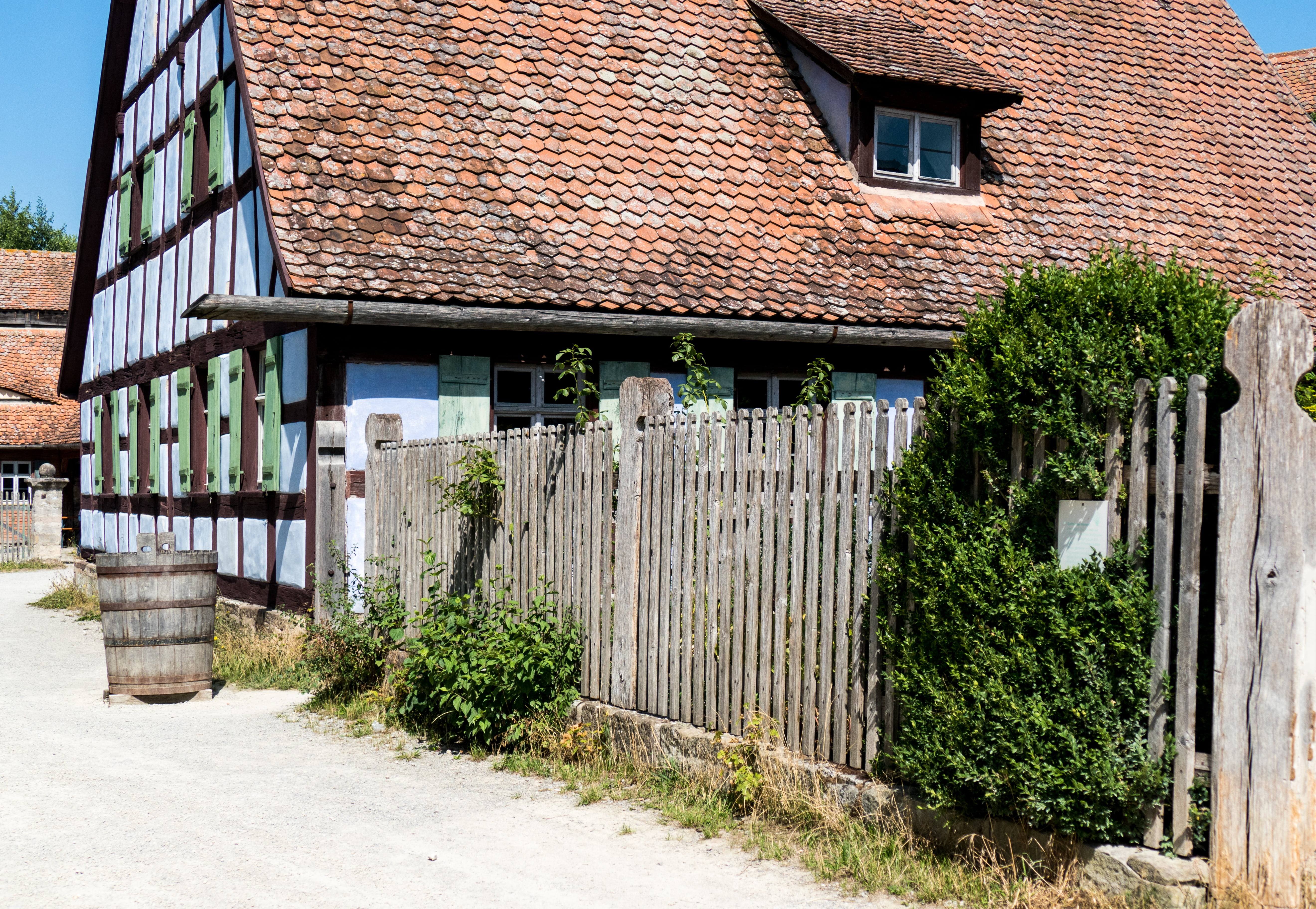 built structure, historic home, plant, building, open air museum, outdoors, roof tile, nature, exterior, growth, swiss francs, entrance, bad windsheim, HD Wallpaper