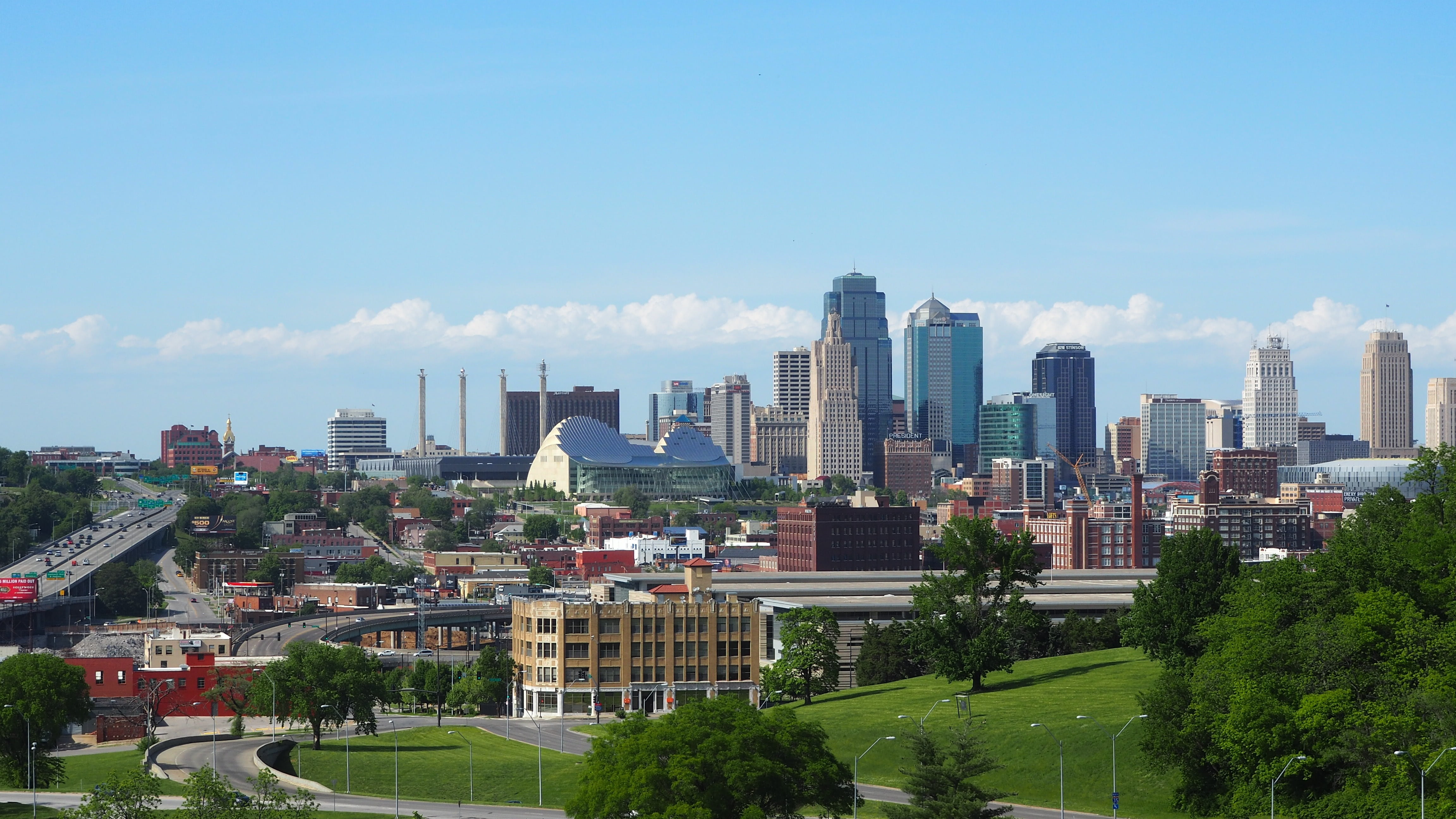 panoramic, photography, building, cloud - sky, plant, famous Place, residential district, city skyline, urban, no people, urban Skyline, nature, day, kc, HD Wallpaper