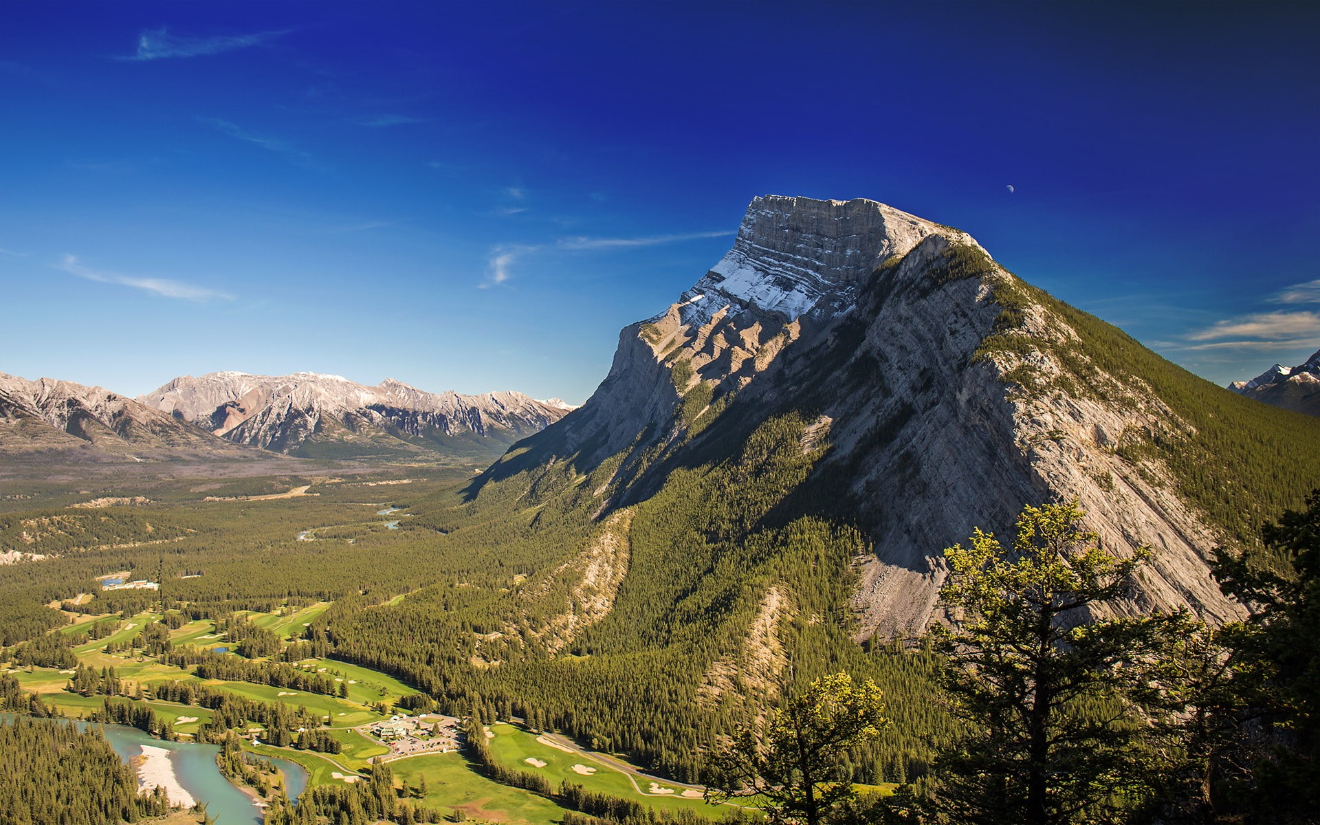 Rundle, mountains, 1080P, Banff, Canada, HD Wallpaper