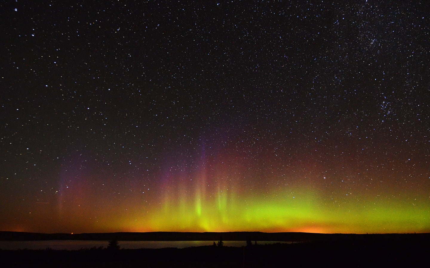 night, nature, stars, northern, 720P, lights, borealis, hd, aurora, HD Wallpaper