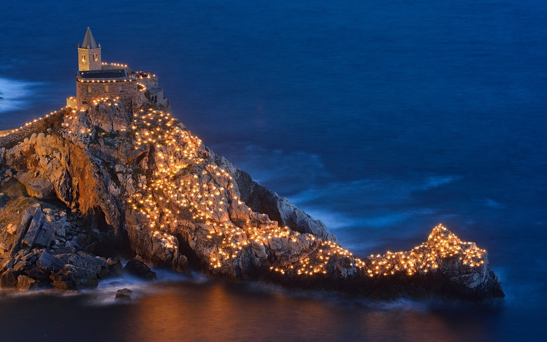 rocks, peter, Liguria, Gulf of Poets, 1080P, st, Portovenere, Church, HD Wallpaper
