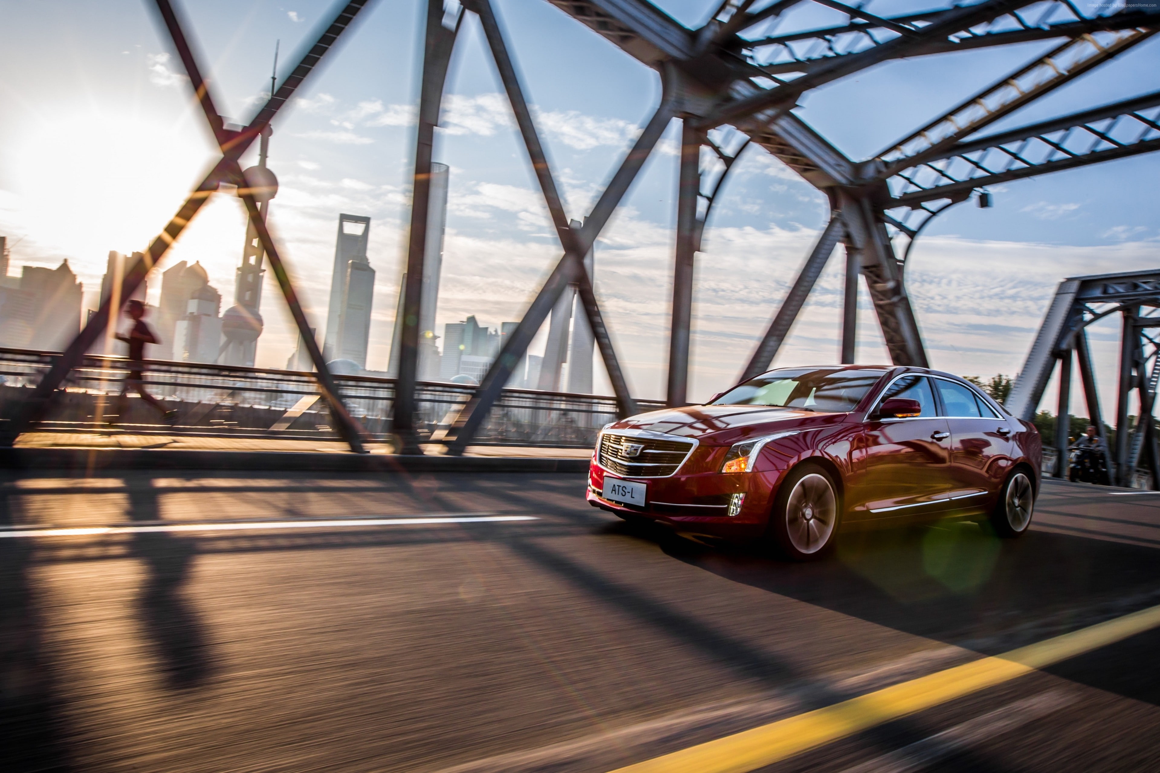 2K, Cadillac ATS-L, sports car, concept, red, HD Wallpaper