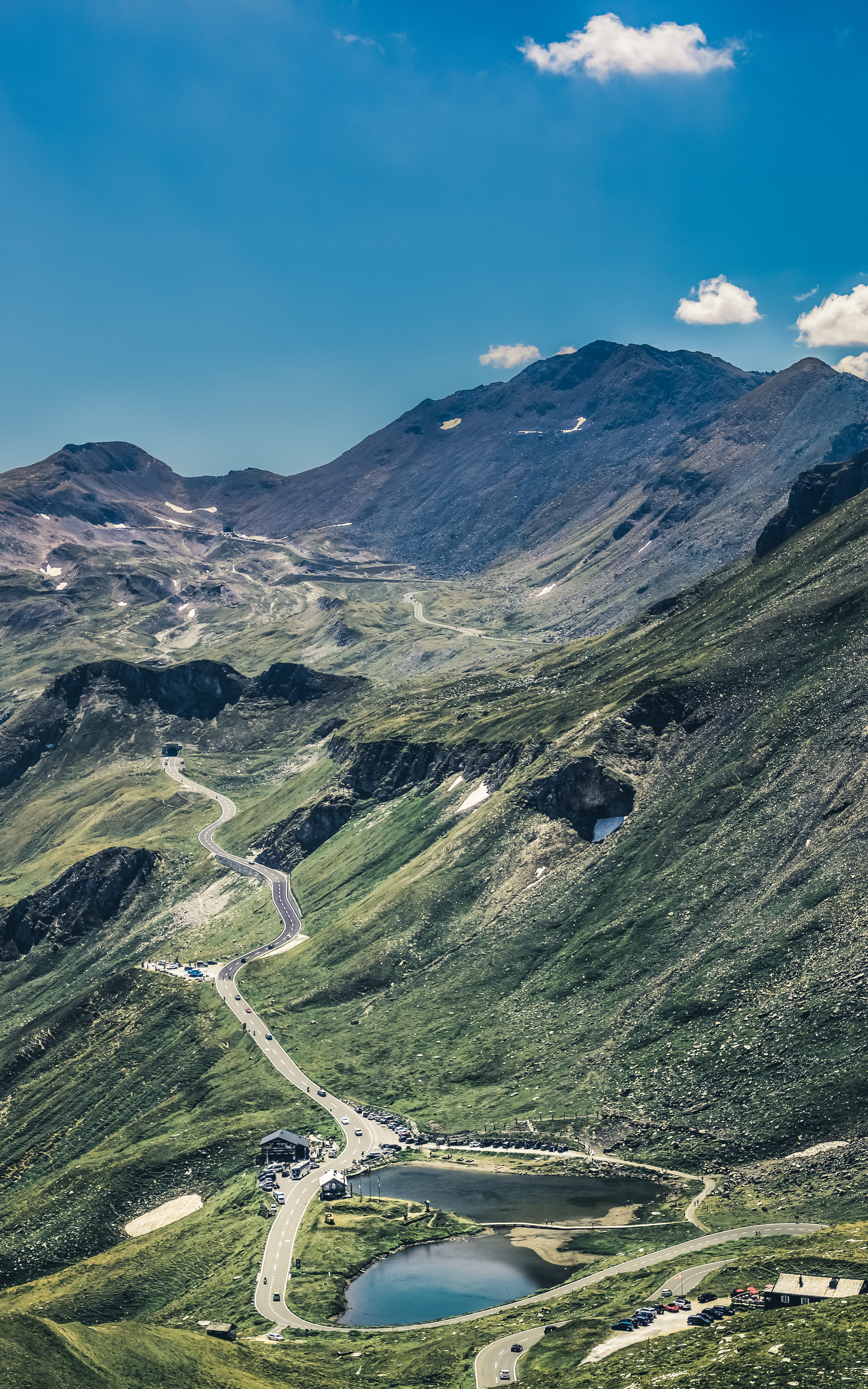grossglockner, fuscher törl, mountain range, european alps, scenics - nature, famous place, beauty in nature, summer, idyllic, salzburg, transportation, Phone HD Wallpaper