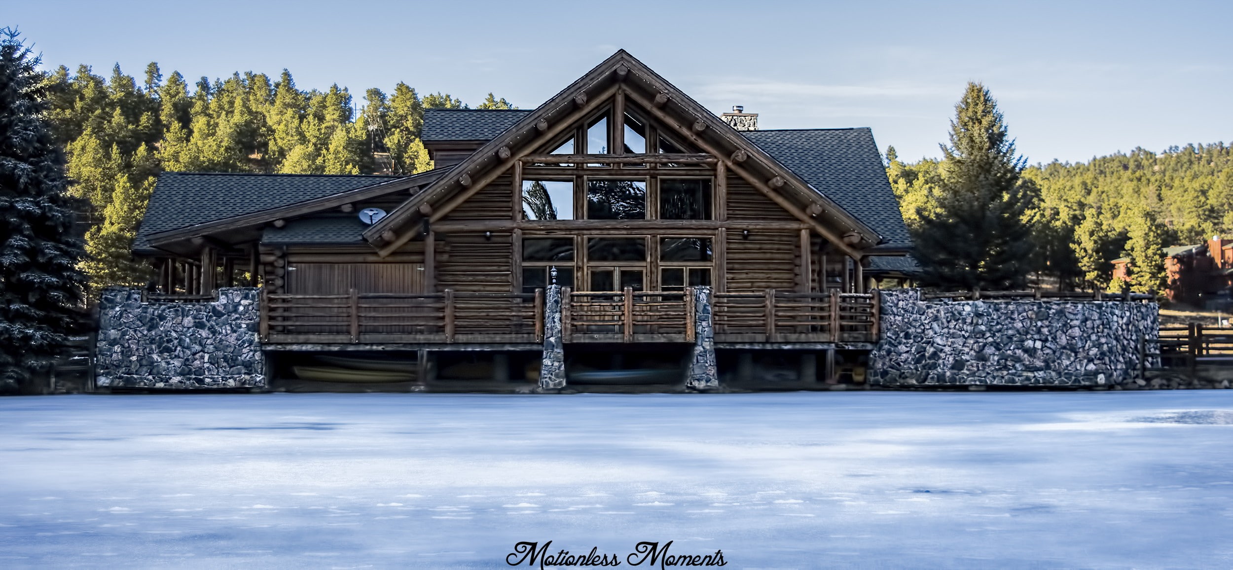 lake, landscape, Colorado, 1080P, mountains, photography, frozen lake, cabin, HD Wallpaper