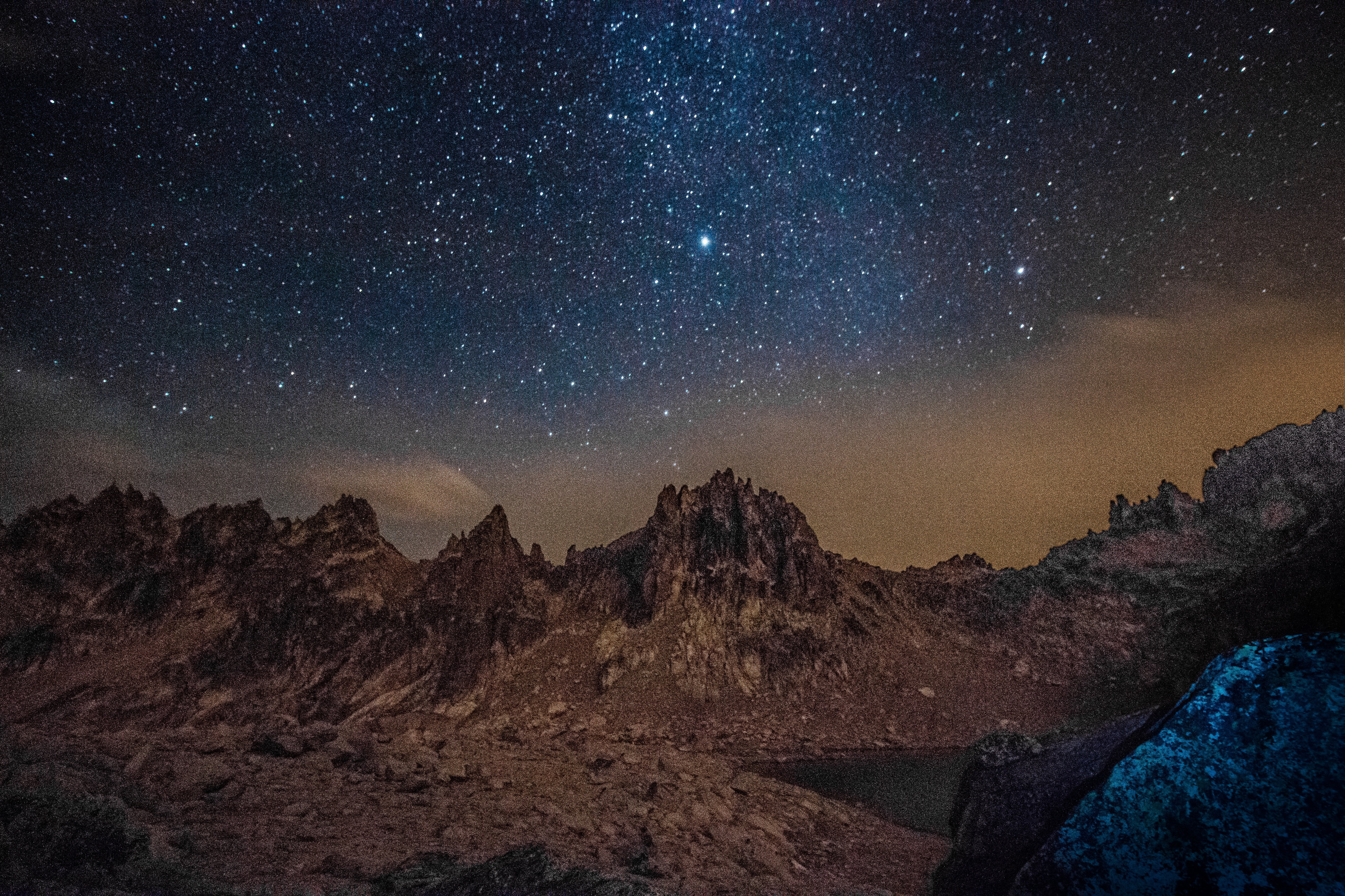 refugio frey, mountain, milky way, star - space, mountain range, rocky, nature, idyllic, no people, outdoors, cerro catedral, astronomy, night, star field, HD Wallpaper