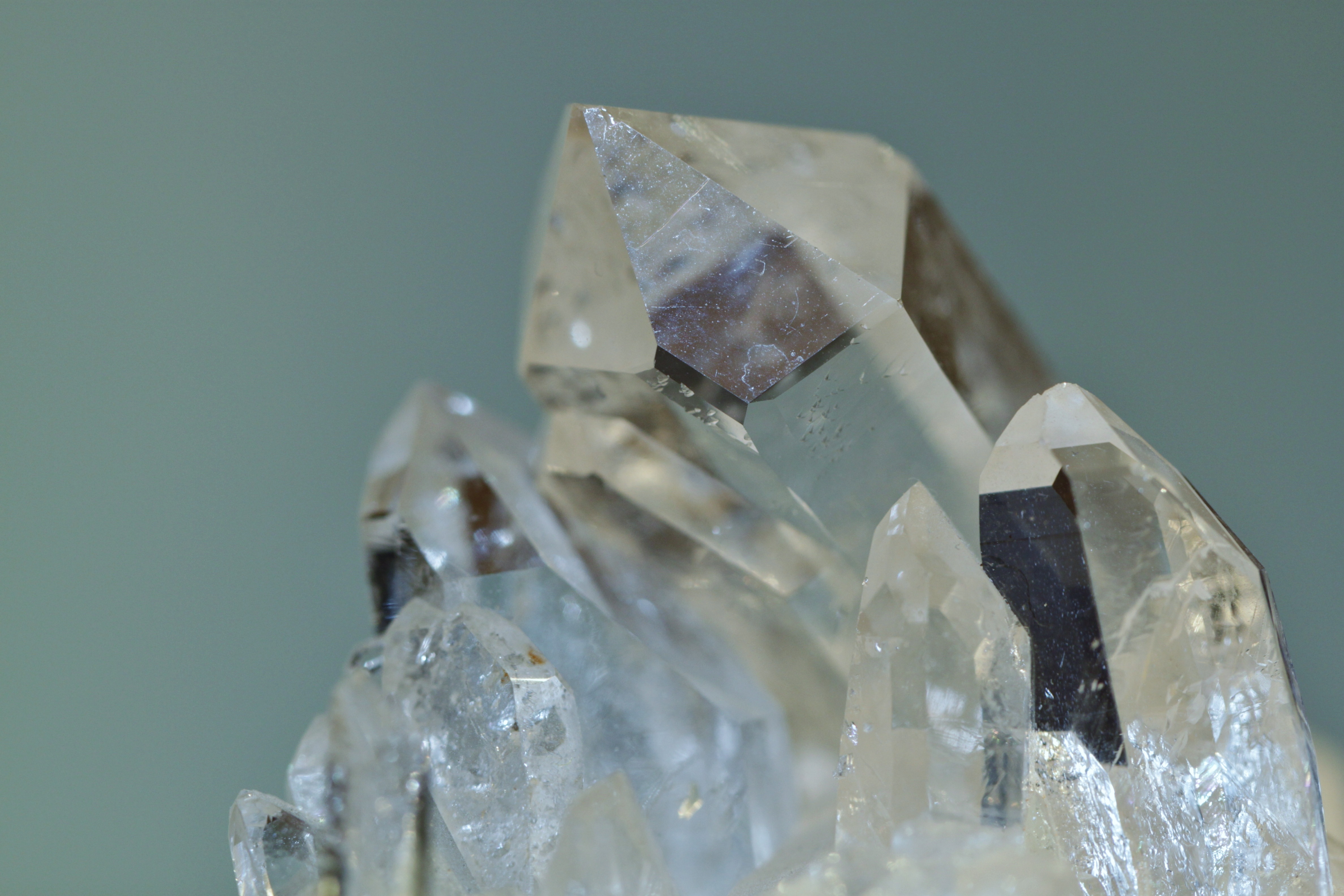 purity, gem, macro, mineral, detail, rock crystal, semi-precious gem, studio shot, clear, stone, close, focus on foreground, blue background, no people, HD Wallpaper