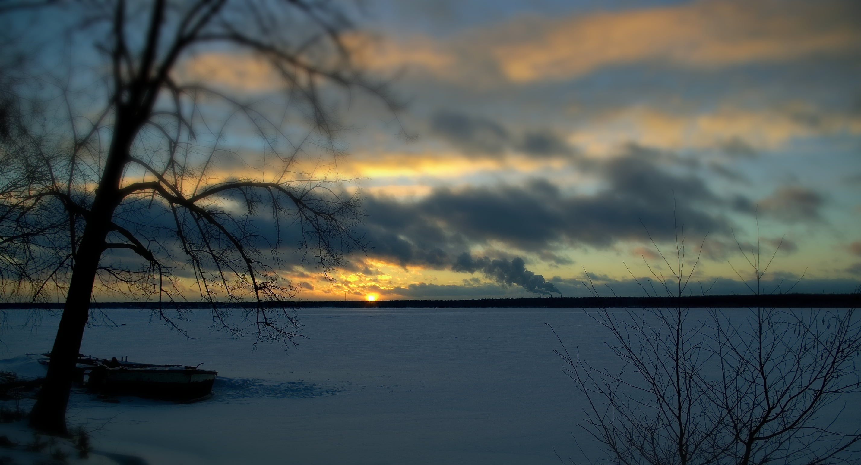geotagged, lake, sunset, Lake Baikal, Pentax, nature, tree, Irkutsk, Lake  Baikal, body, federation, photo, 2K, water, dusk, body of water, Winter, Thomas, HD Wallpaper