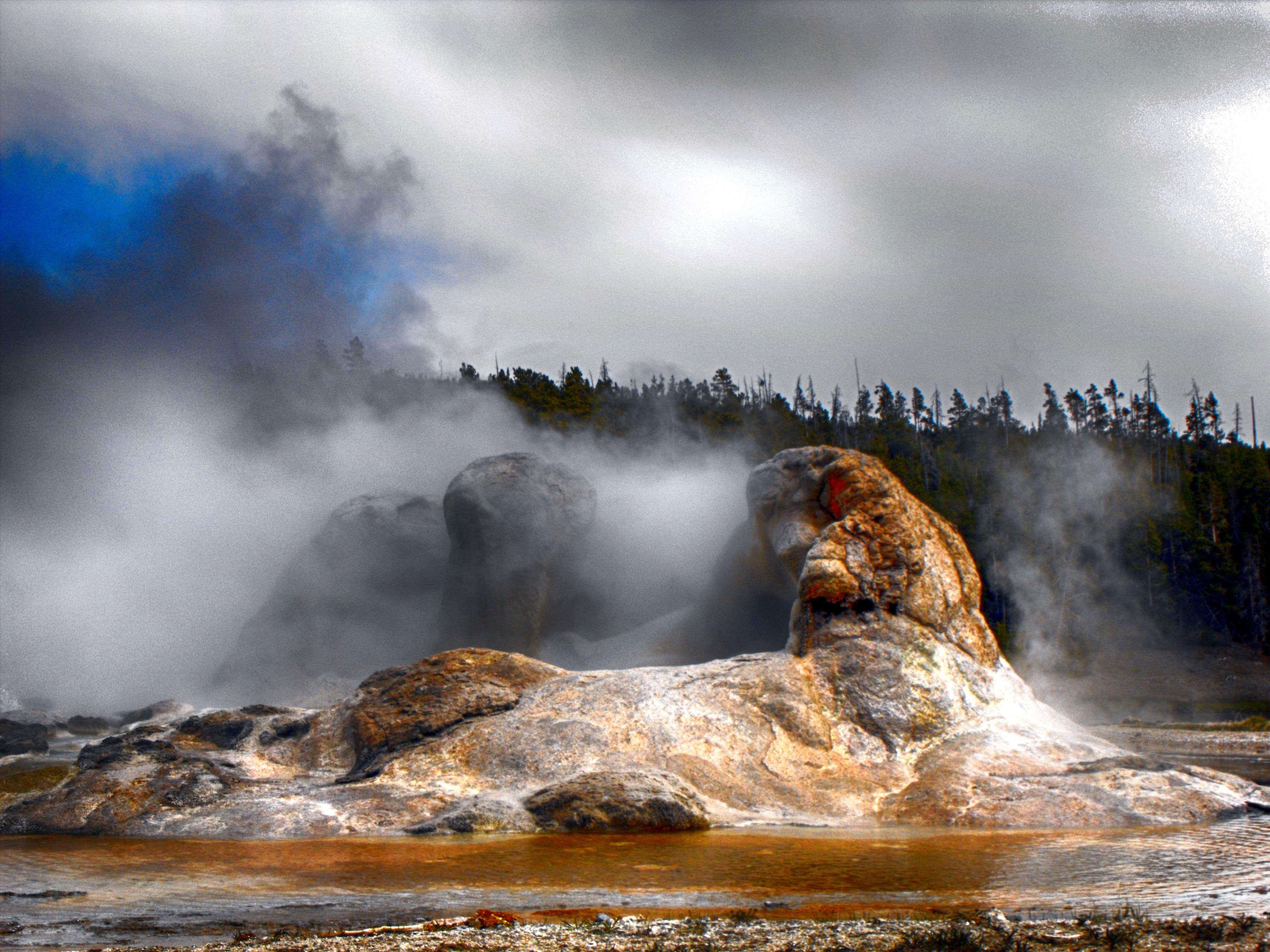 glacier, tourism, north, mountain, sky, beauty in nature, ice, national, alaska, power in nature, motion, white, usa, water, geyser, cloud - sky, scenics - nature, HD Wallpaper