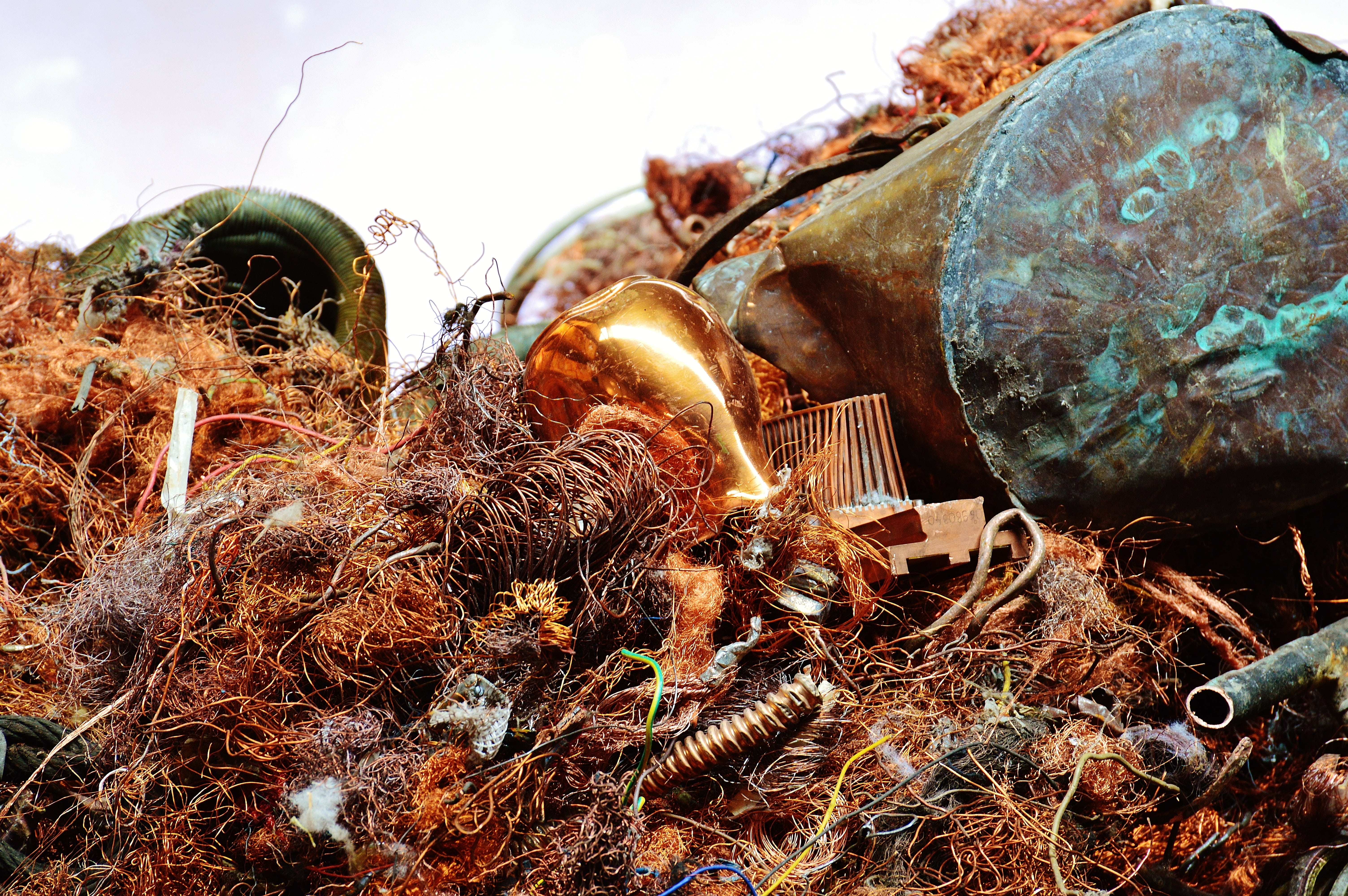 damaged, nature, rusty, collection point, lot, transportation, decline, wire, day, run-down, scrap metal, abandoned, ruined, scrap, sky, reuse, deterioration, HD Wallpaper