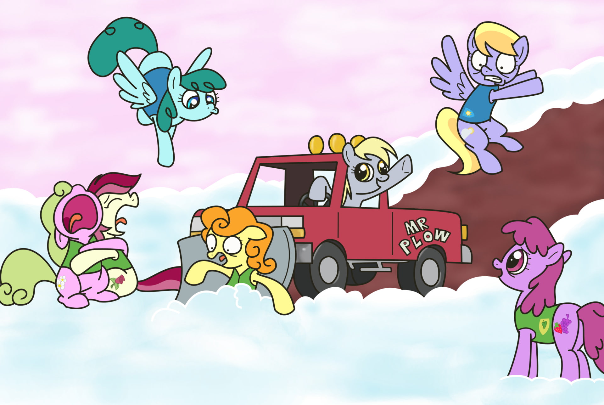 1080P, Sprinkle Medley, Rose, Daisy, Crossover, Berryshine, Derpy Hooves, TV Show, Golden Harvest, HD Wallpaper