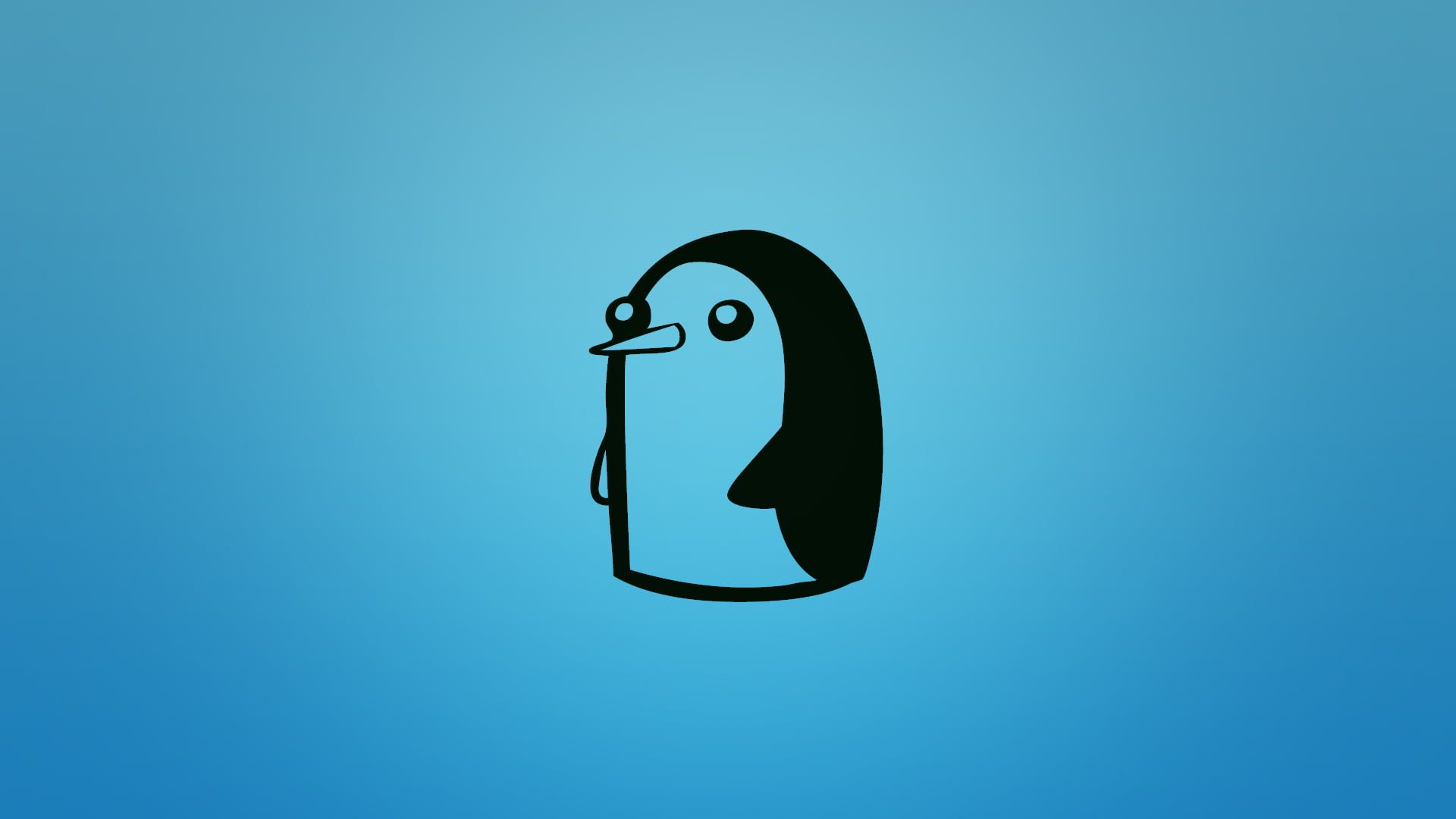 silhouette, symbol, illustration, cut out, no people, 1080P, shape, blue, blue background, backgrounds, penguin, low angle view, communication, Gunter, HD Wallpaper