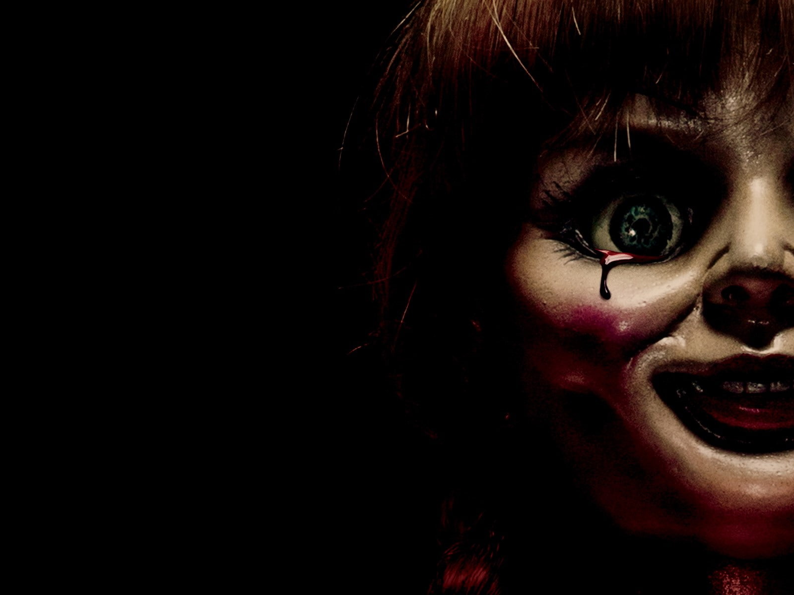headshot, close-up, dark, black background, 720P, Ward horton, mouth open, studio shot, looking at camera, paint, horror, face paint, 2014, human face, HD Wallpaper