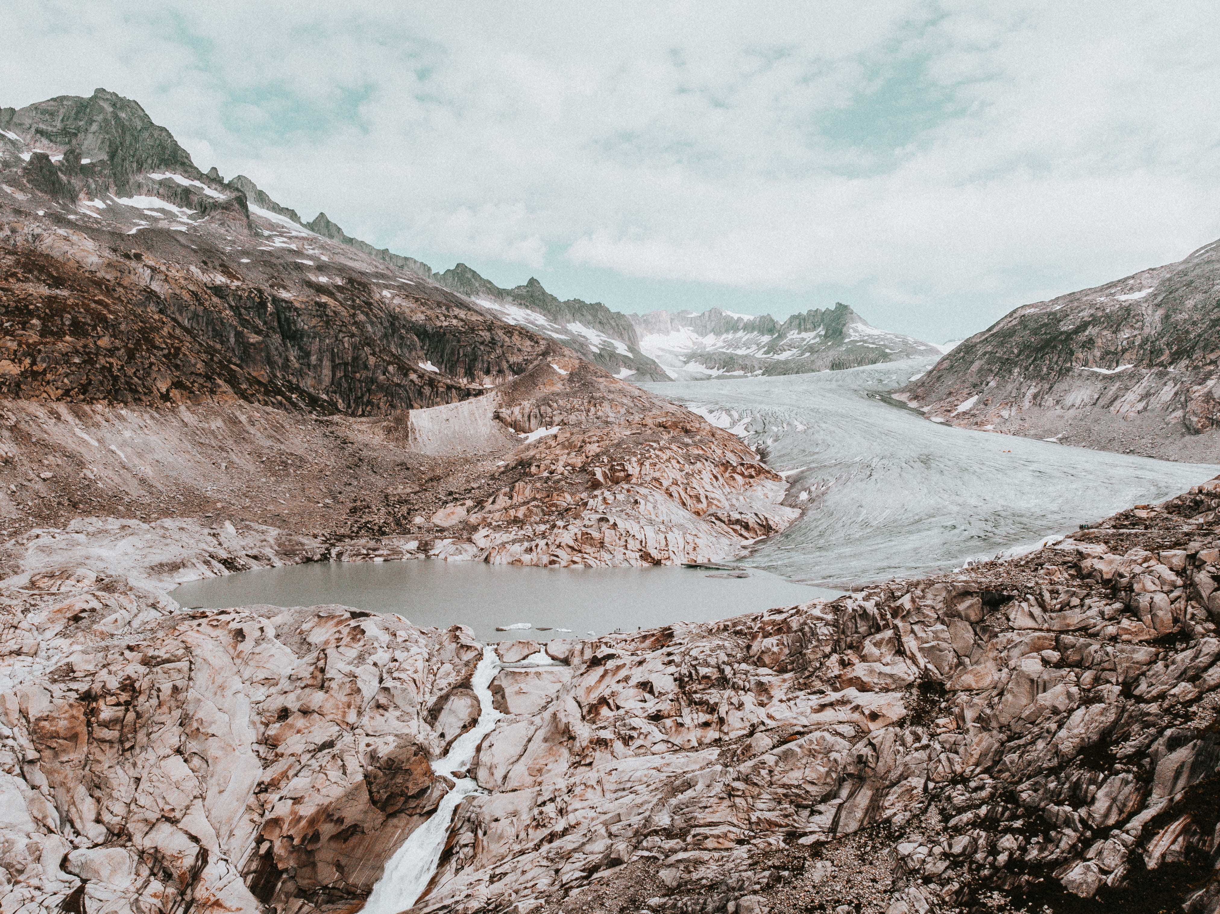 scenics - nature, snow, lagoon, solid, deserted, outdoors, cloud - sky, rhone, nature, sky, cold temperature, mountain, drone view, beauty in nature, swiss alp, HD Wallpaper