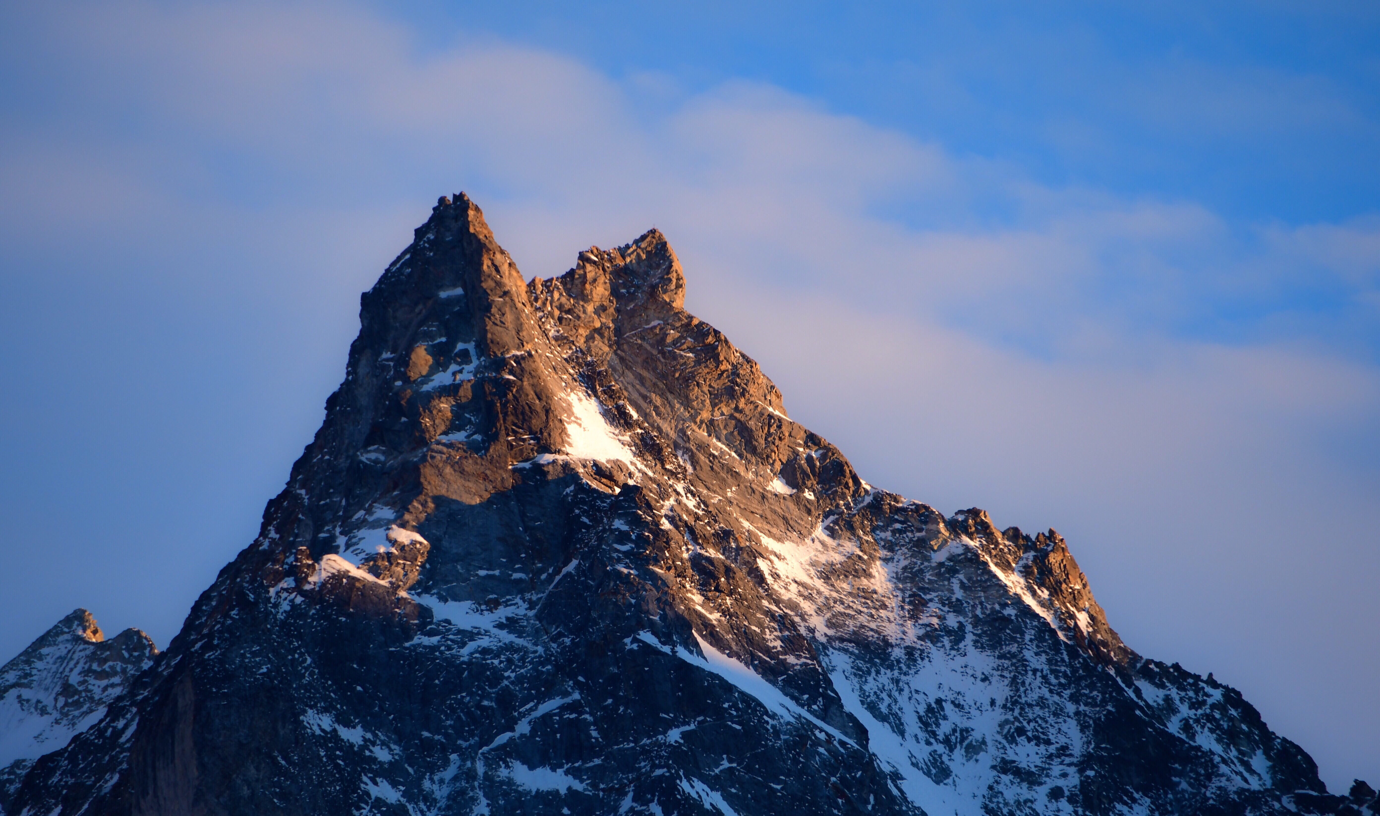 zinal, sky, besso, switzerland, rock, cold temperature, rocks, cloud - sky, snowcapped mountain, solid, sunset, rock - object, 5K, nature, formation, low angle view, HD Wallpaper