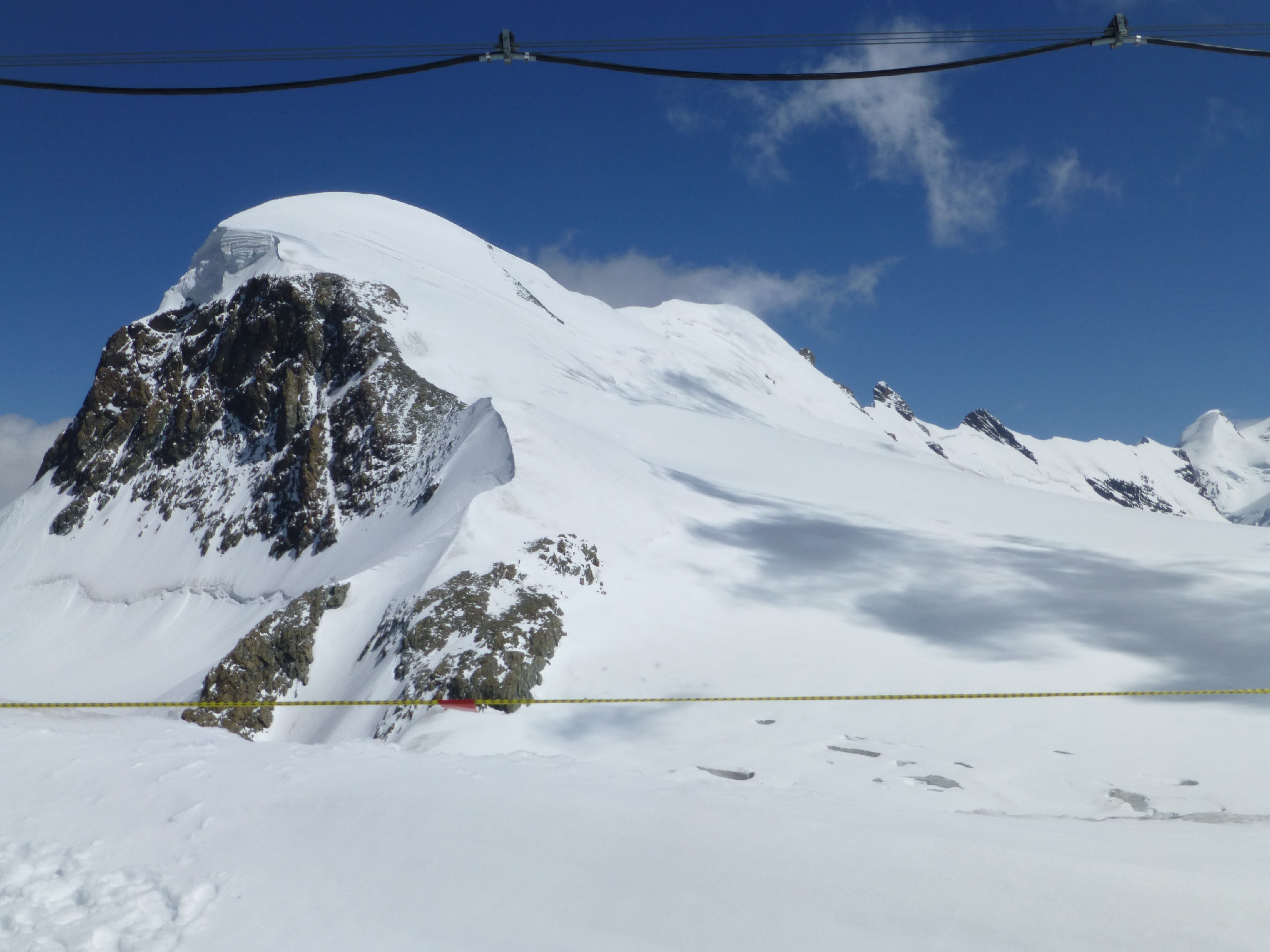 nature, beauty in nature, breithorn, scenics - nature, landscape, sky, day, no people, mountains, tranquil scene, mountain peak, cloud - sky, cable, mountain, HD Wallpaper