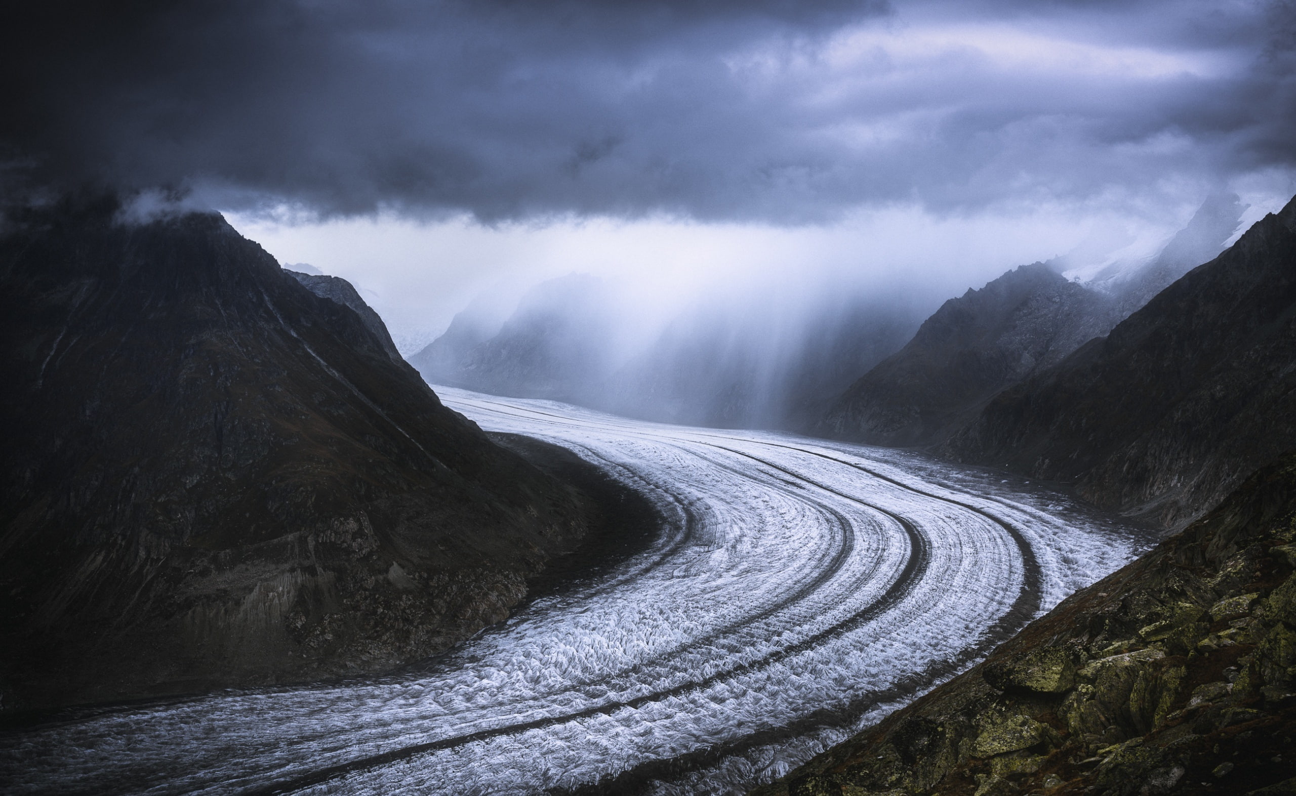 Altitude, Lightroom, Famous, Europe, Alps, swiss, Mountain, great, Landscape, Rain, range, valais, Nature, Glacier, atmosphere, 2K, Summit, 50mm 1.4, september, HD Wallpaper