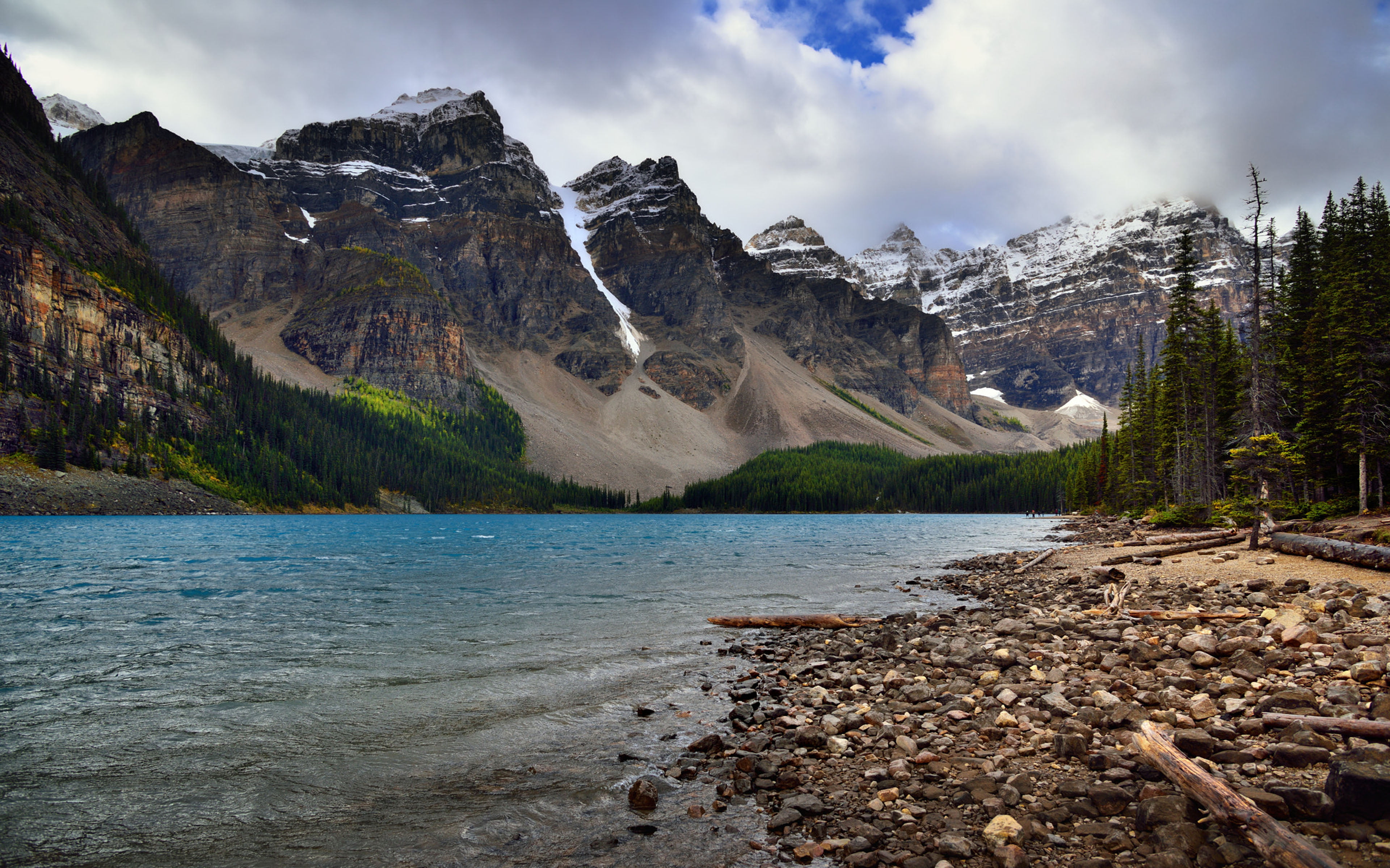 desktop, 4K, banff, snow, sky, day, hd, non-urban scene, snowcapped mountain, scenics - nature, cold temperature, mountain peak, phones, beauty in nature, HD Wallpaper