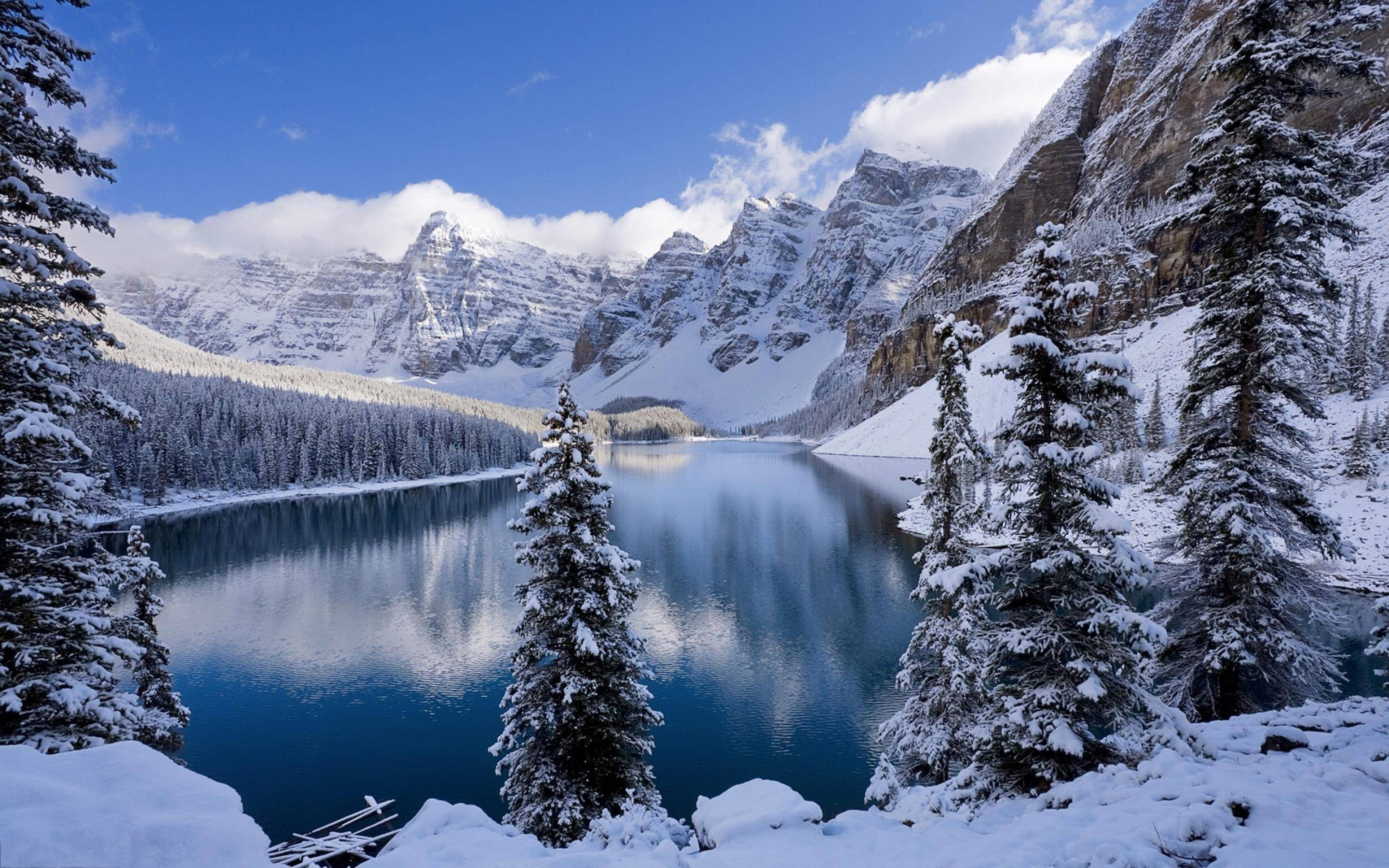 snowcapped mountain, tranquil scene, mountain range, nature, land, forest, mountain, water, beauty in nature, winter, environment, tree, nature winter snow moraine lake, HD Wallpaper