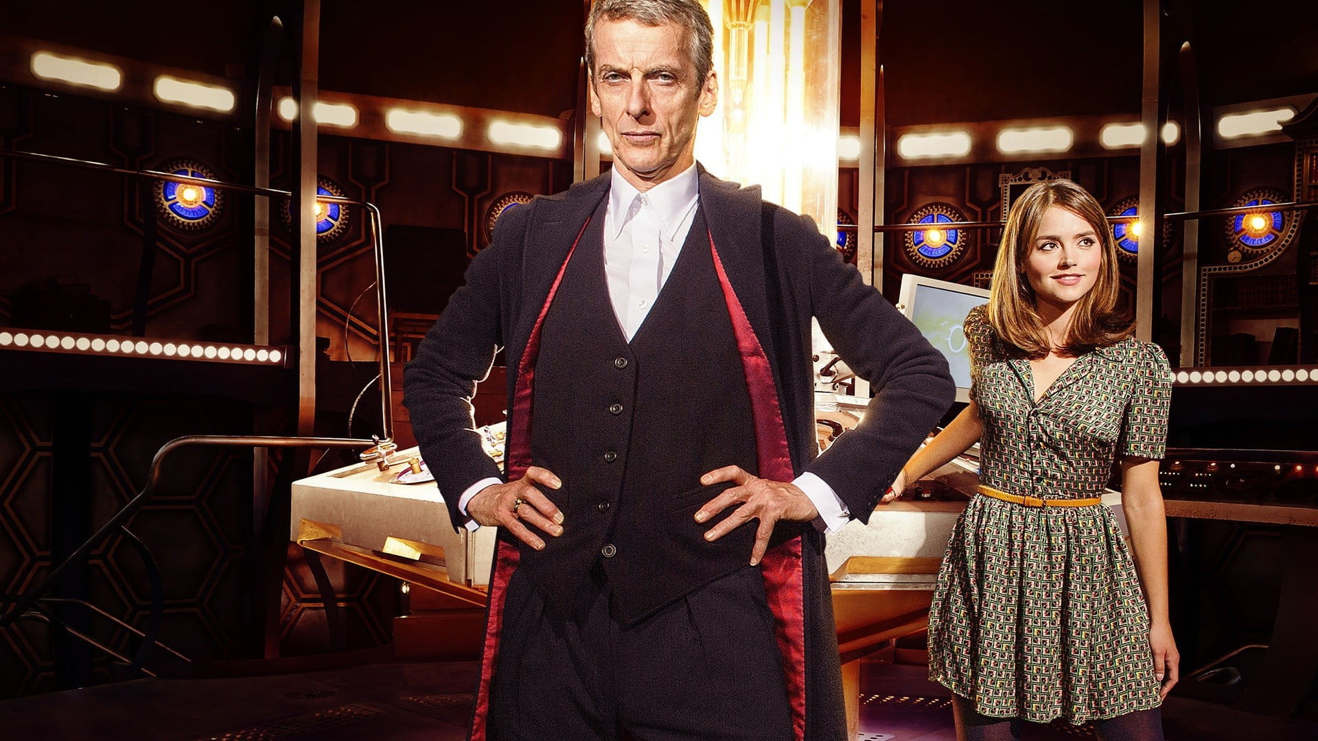 Clara Oswald, emotion, Doctor Who, two people, people, adult, togetherness, young adult, women, young men, Jenna Louise Coleman, Peter Capaldi, hands on hips, HD Wallpaper