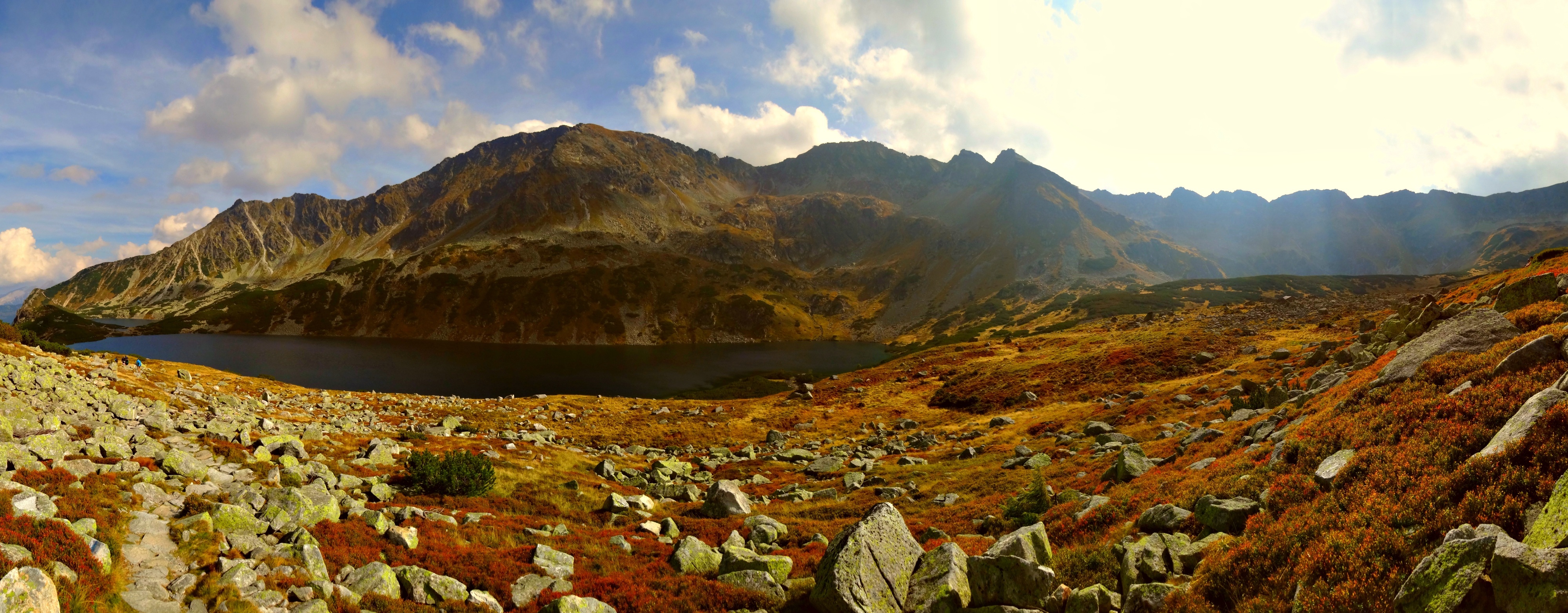 lake, environment, no people, cloud - sky, solid, beauty in nature, landscape, scenically, scenics - nature, the high tatras, valley of five ponds, mountains, HD Wallpaper