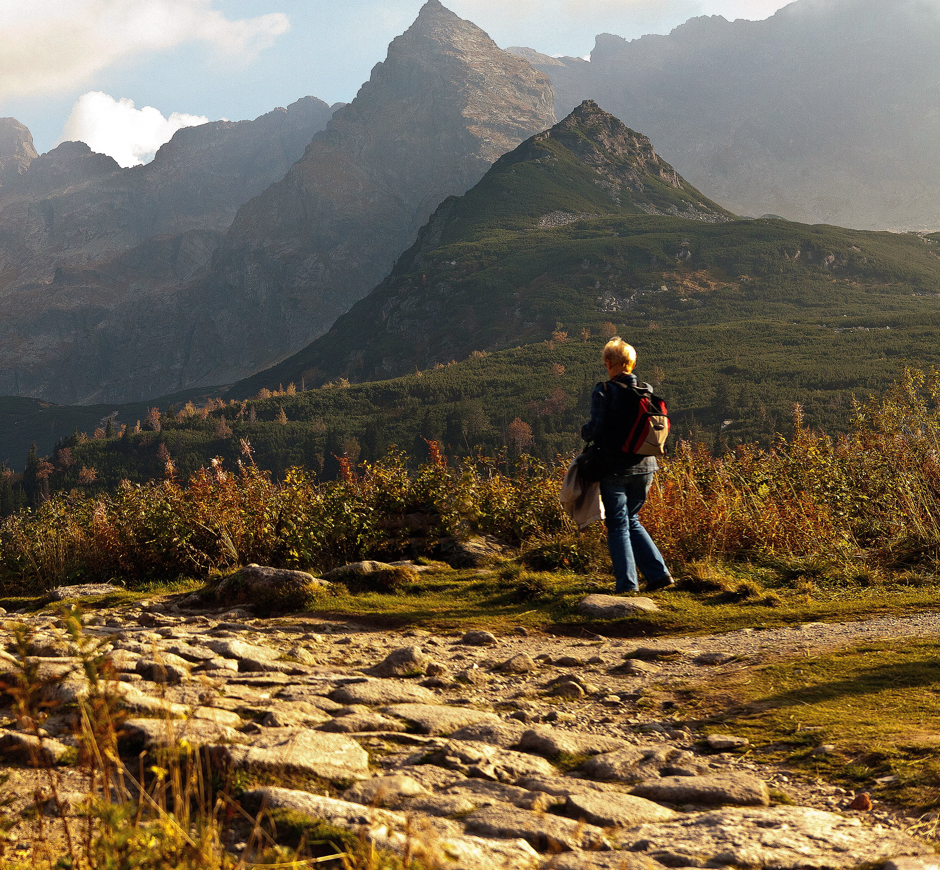 the background, activity, lifestyles, the high tatras, small, hiking, nature, full length, non-urban scene, tranquility, sky, feb, the stones, landscape, HD Wallpaper