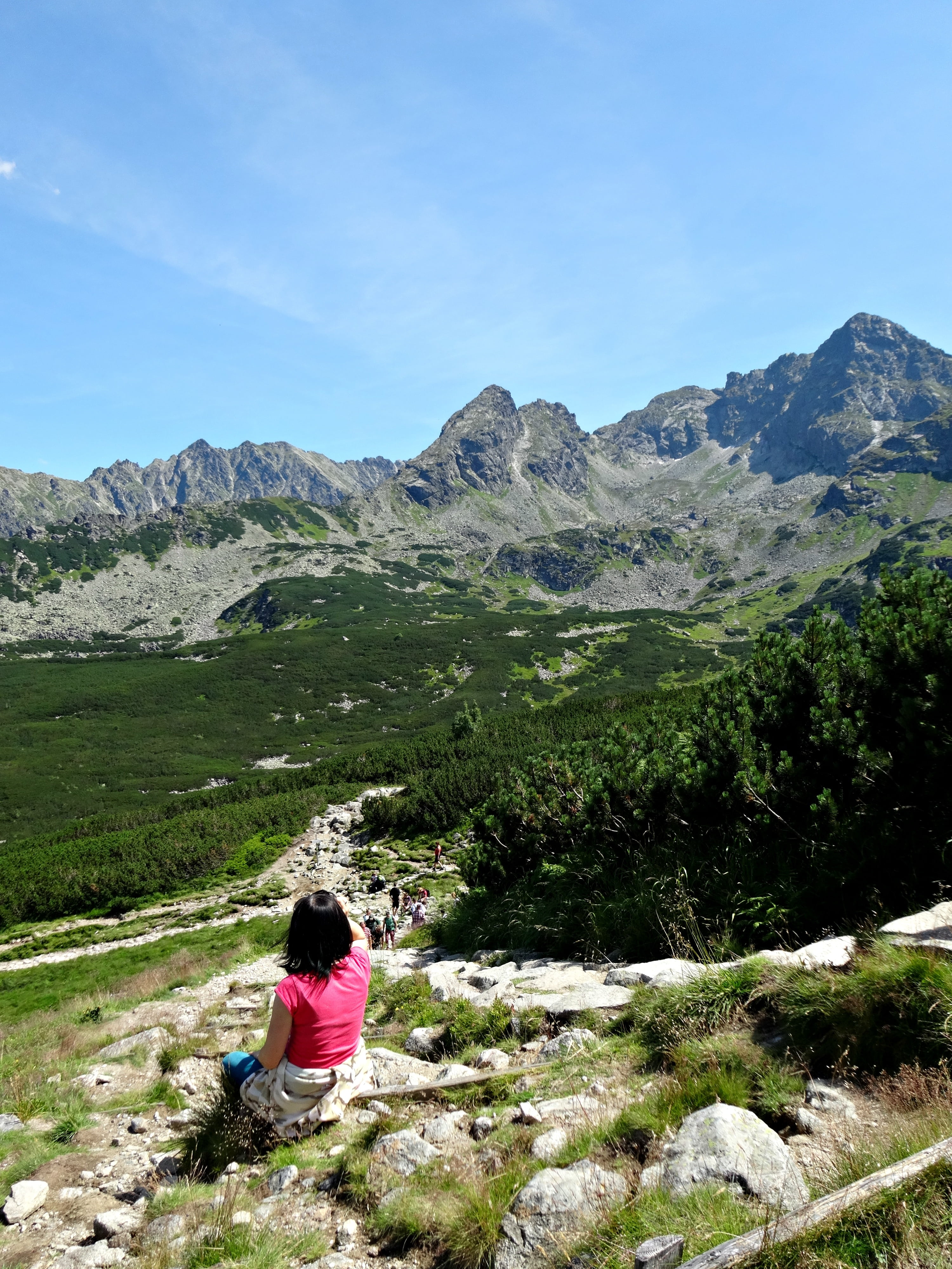 leisure activity, lifestyles, mountain range, one person, landscape, tranquility, 4K, tatry, sky, non-urban scene, mountain, hiking trails, scenics - nature, Phone HD Wallpaper