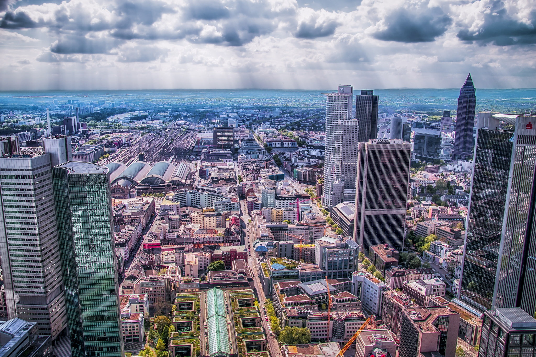 1080P, Frankfurt am Main, the city, panorama, HD Wallpaper
