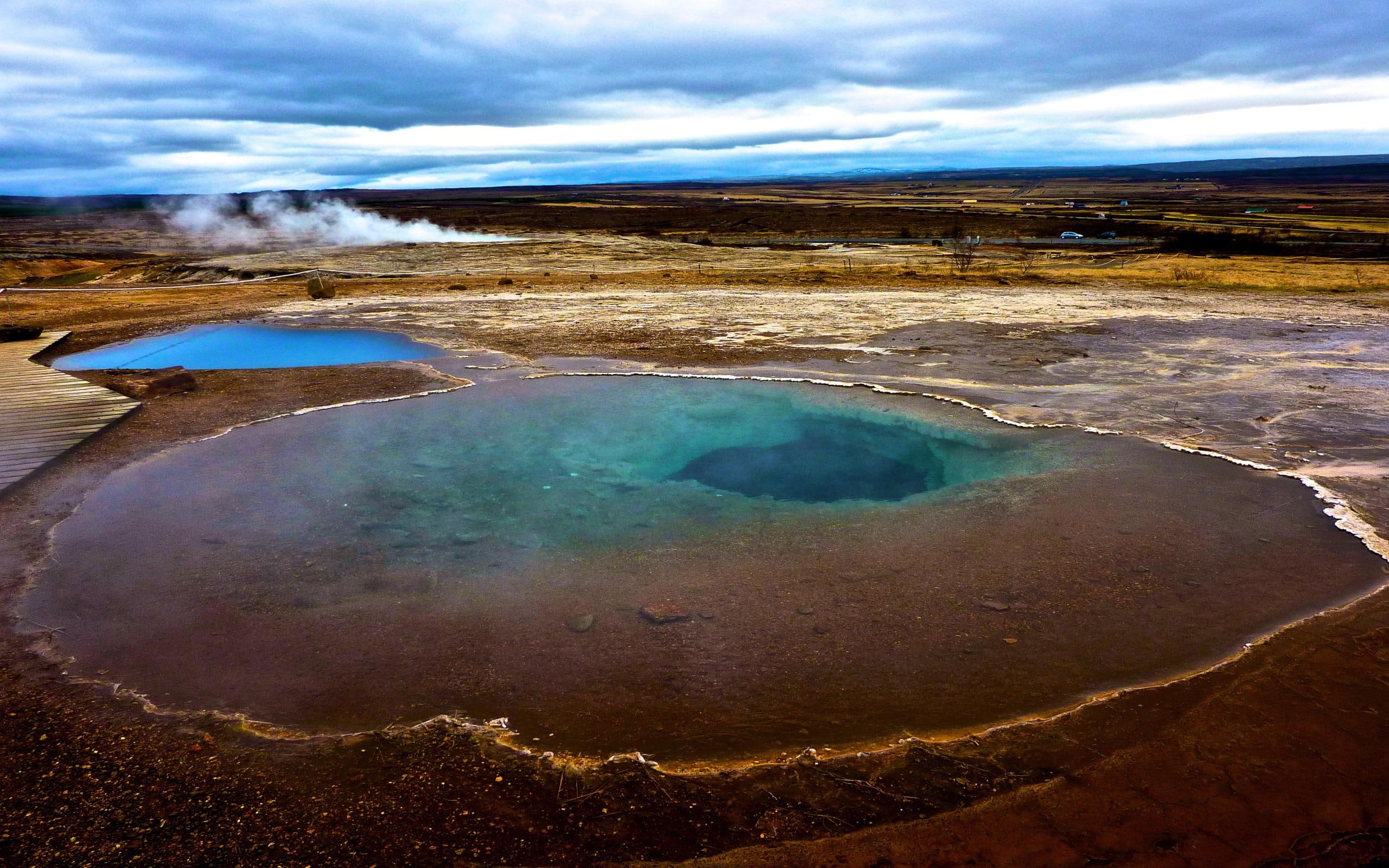 iceland, geyser, hot, park, yellowstone, panorama, national, 3d and abstract, 2K, nature, HD Wallpaper