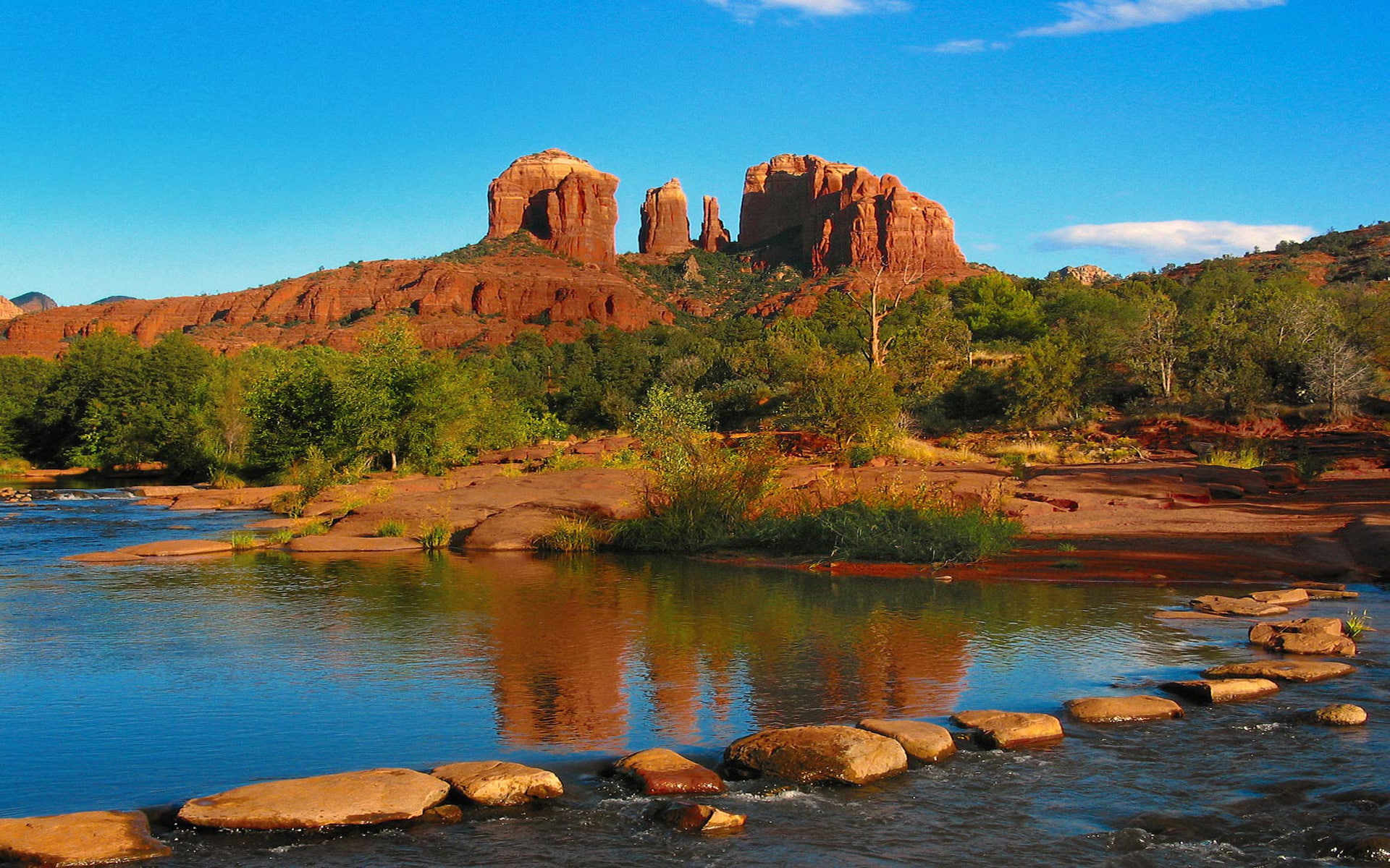 landmark, famous, coconino, forest, cathedral, located, national, rock, county, 1080P, us, sedona, hd, arizona, yavapai, HD Wallpaper