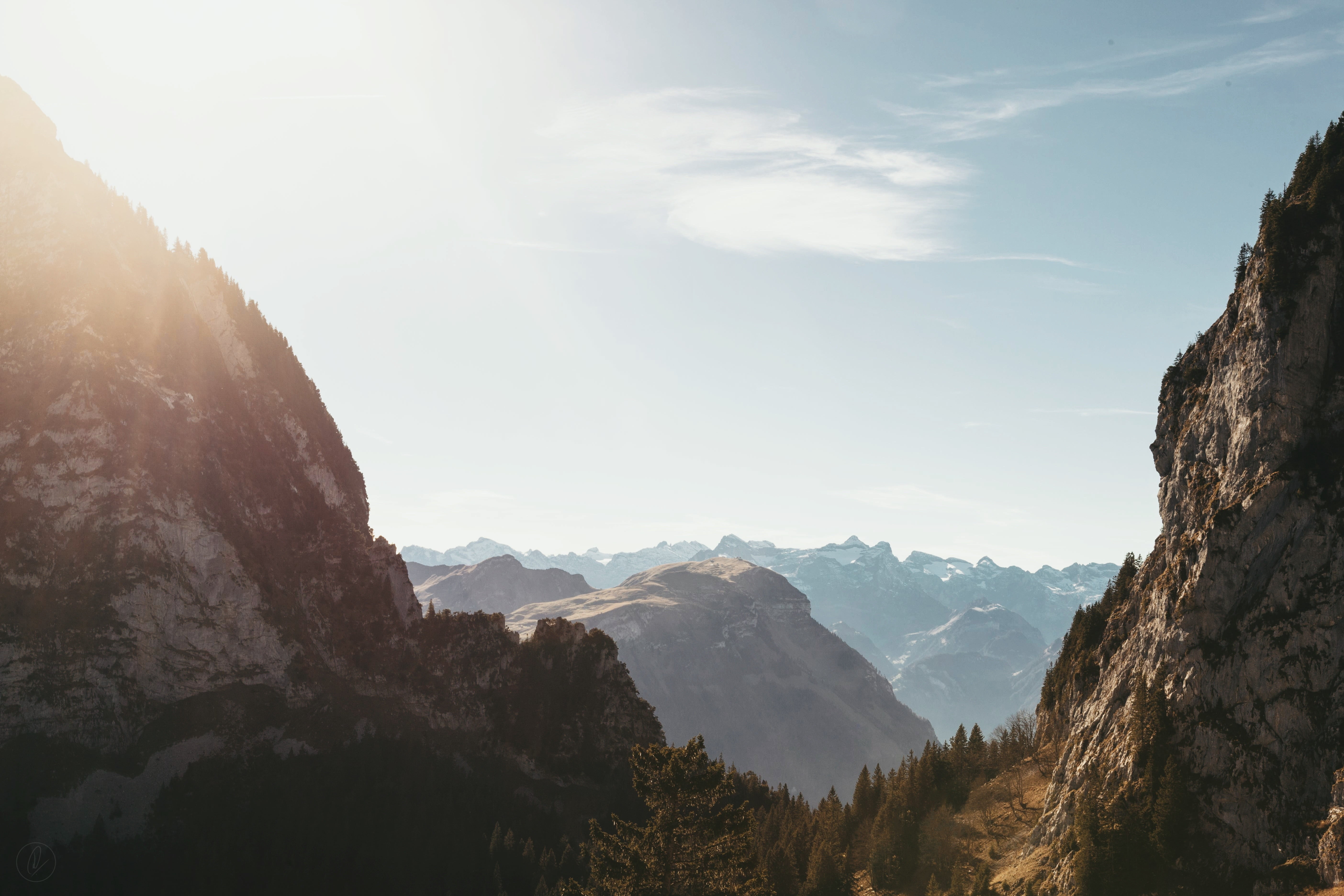 idyllic, sky, plant, environment, outdoors, rock, tranquility, day, 5K, landscape, mountain, nature, non-urban scene, rocky, tranquil scene, mountain peak, HD Wallpaper