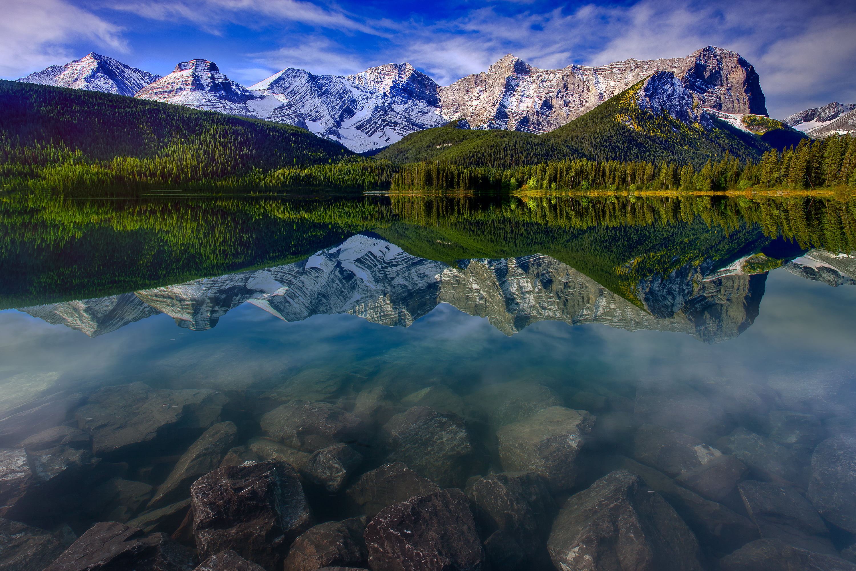 beauty In Nature, snow, blue, environment, rock, rocks, famous Place, landscape, waterfront, tranquility, mountain, wilderness Area, near, mountain landscape, HD Wallpaper