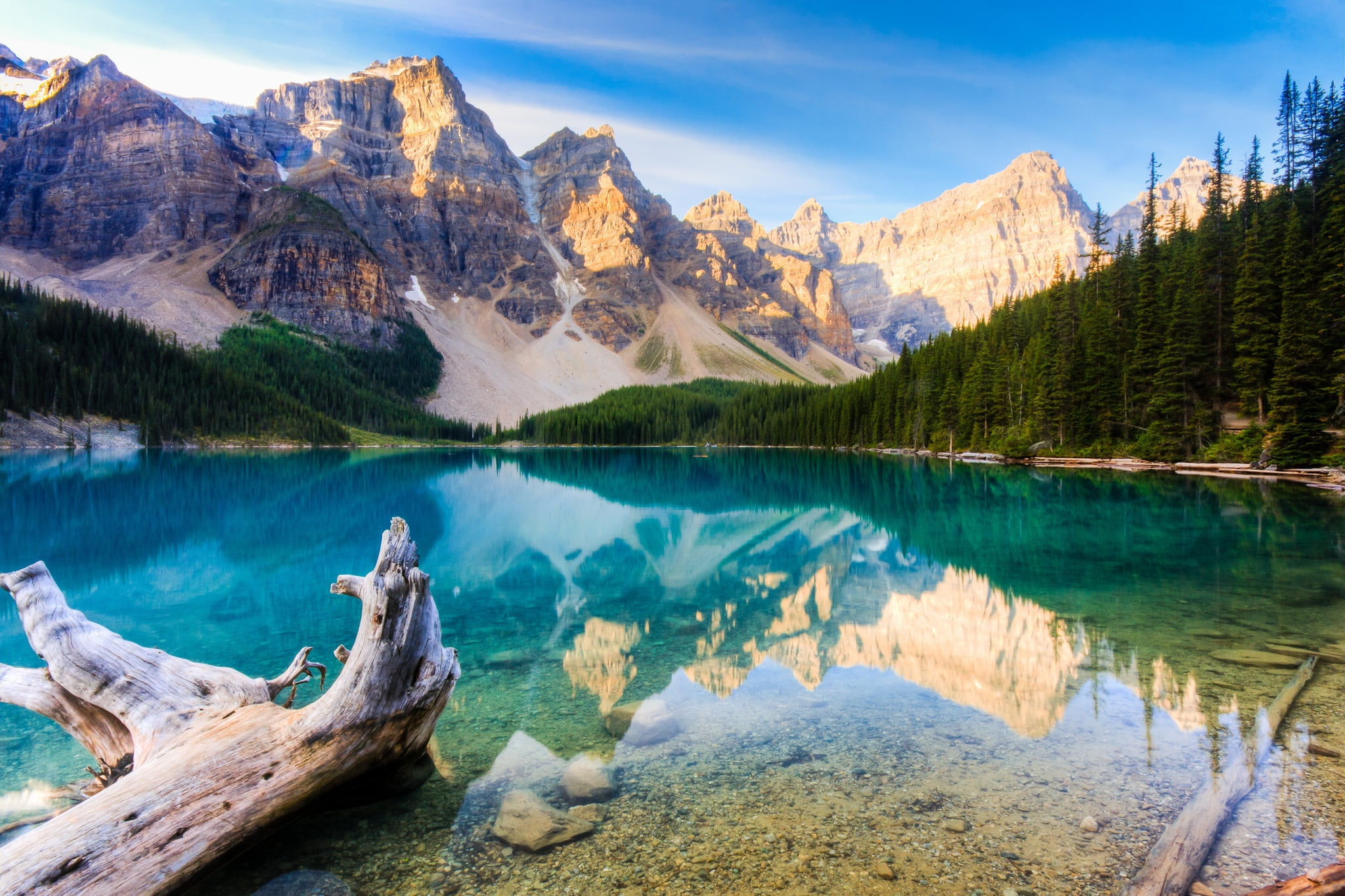 mountain Range, banff National Park, nature, sky, water, blue, alberta, outdoors, reflection, banff, stub, mountains, forest, uSA, dolomites, 1080P, green, HD Wallpaper