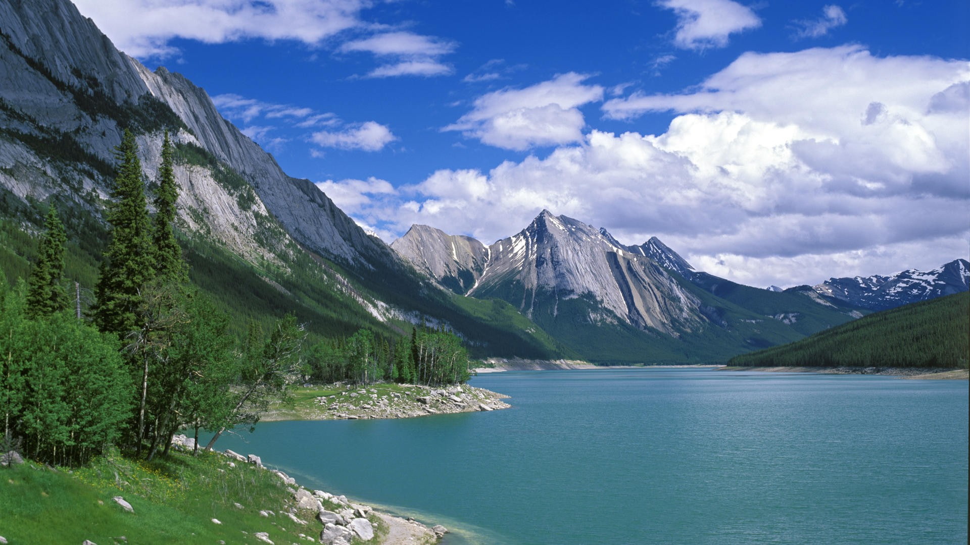 medicine, landscapes, jasper, park, canada, 1080P, national, alberta, lakes, HD Wallpaper