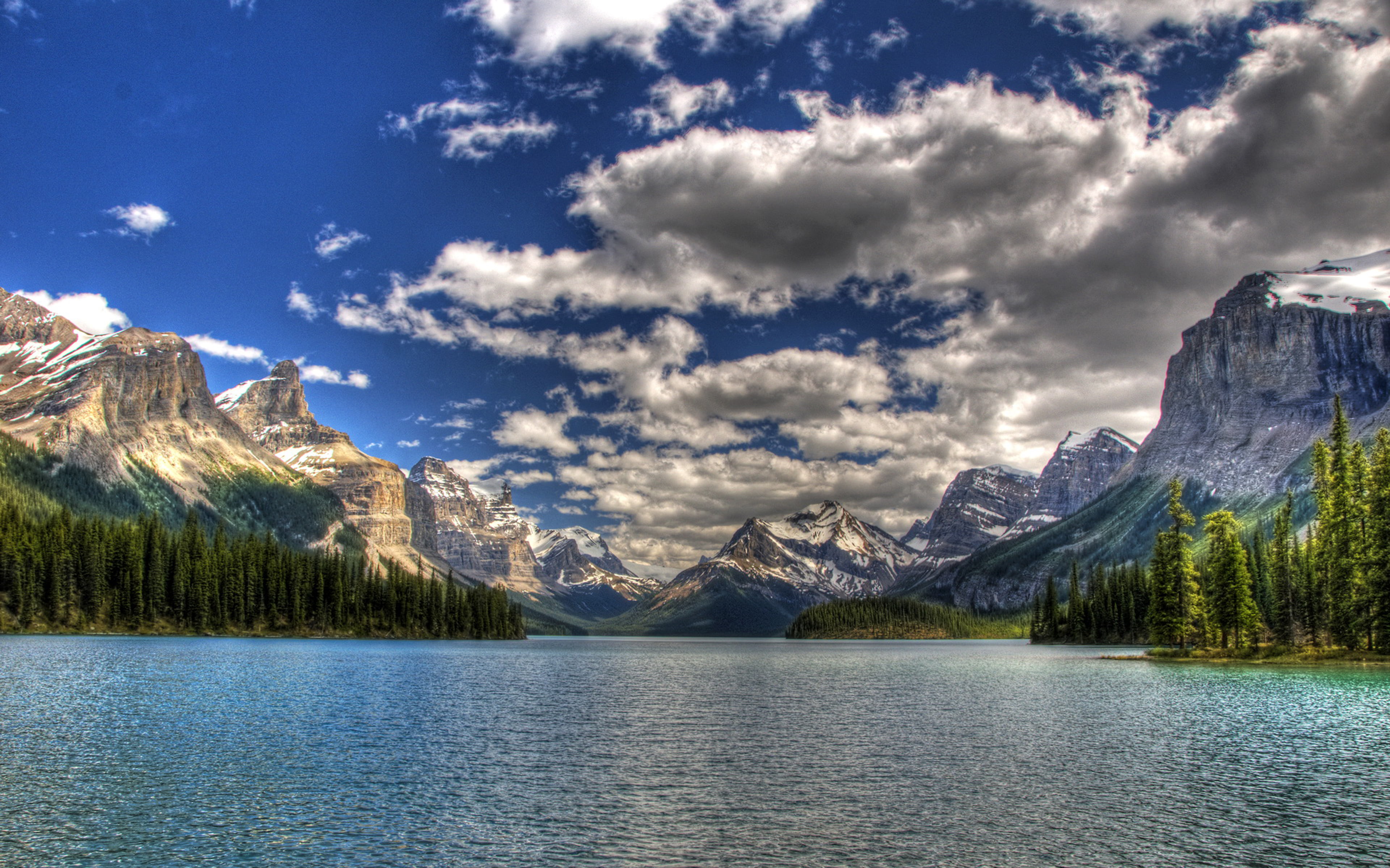 beauty in nature, tranquil scene, national, water, sky, scenics - nature, lake, tree, tranquility, kanada, nature, plant, cloud - sky, waterfront, idyllic, HD Wallpaper
