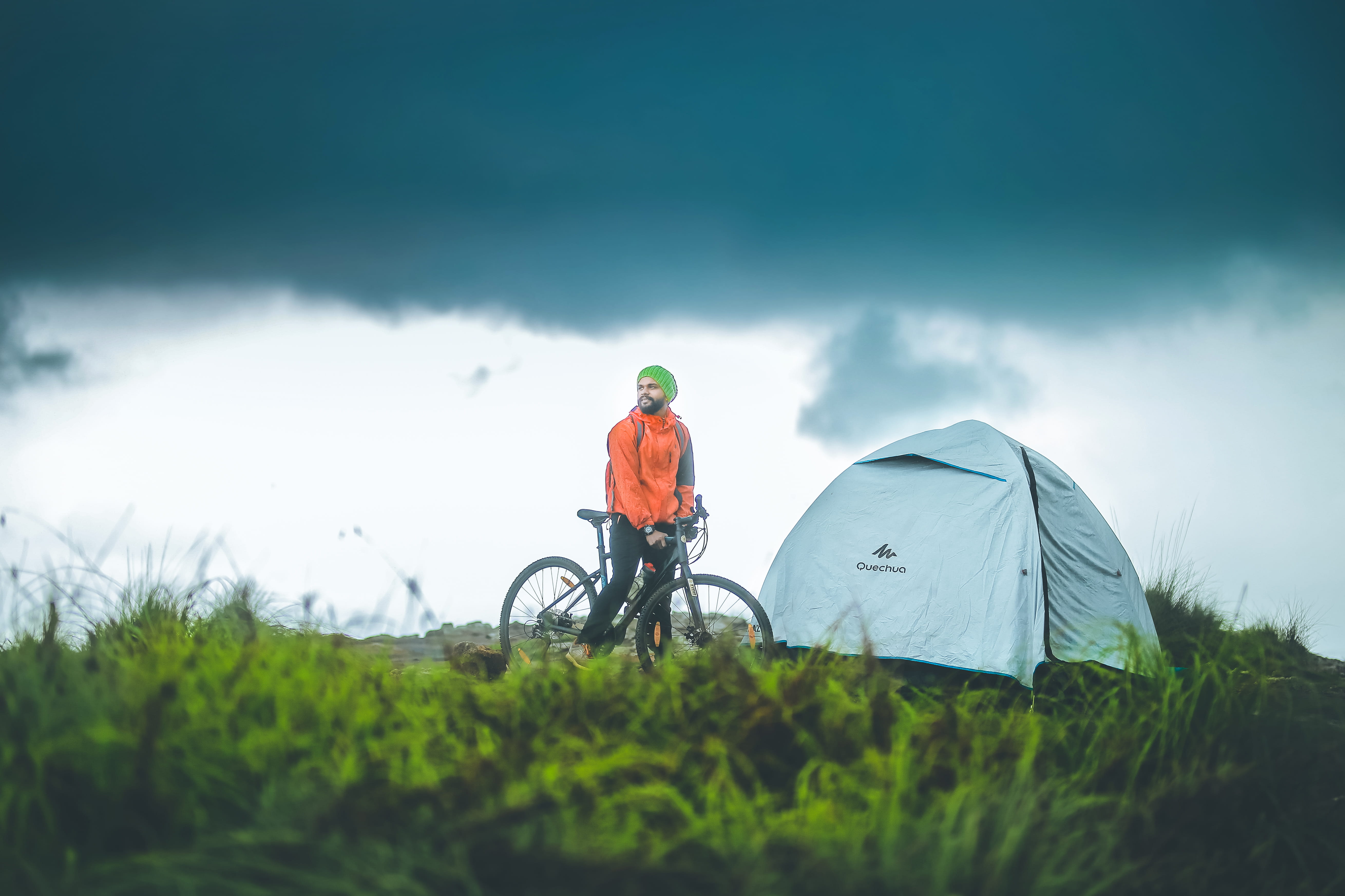 5K, full length, windows, fores, sport, lifestyles, tuzads, land vehicle, camping, grass, activity, men, wayanad, forest, riding, plant, adventure, cycling, HD Wallpaper