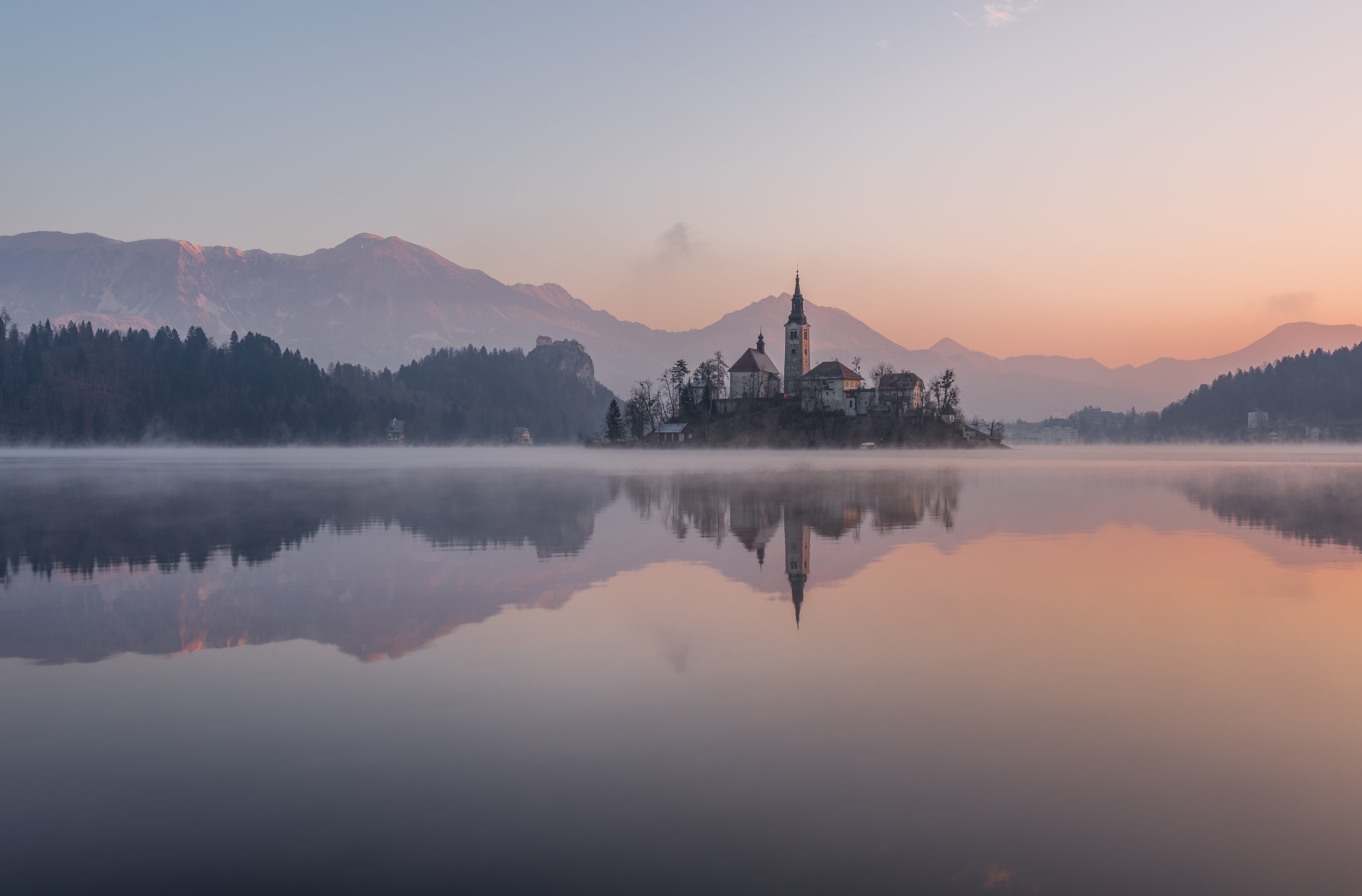 tourism, no people, travel destinations, waterfront, julian, outdoor, scenery, idyllic, saint, romantic, lake, snow, winter, travel, castle, religion, landmark, HD Wallpaper