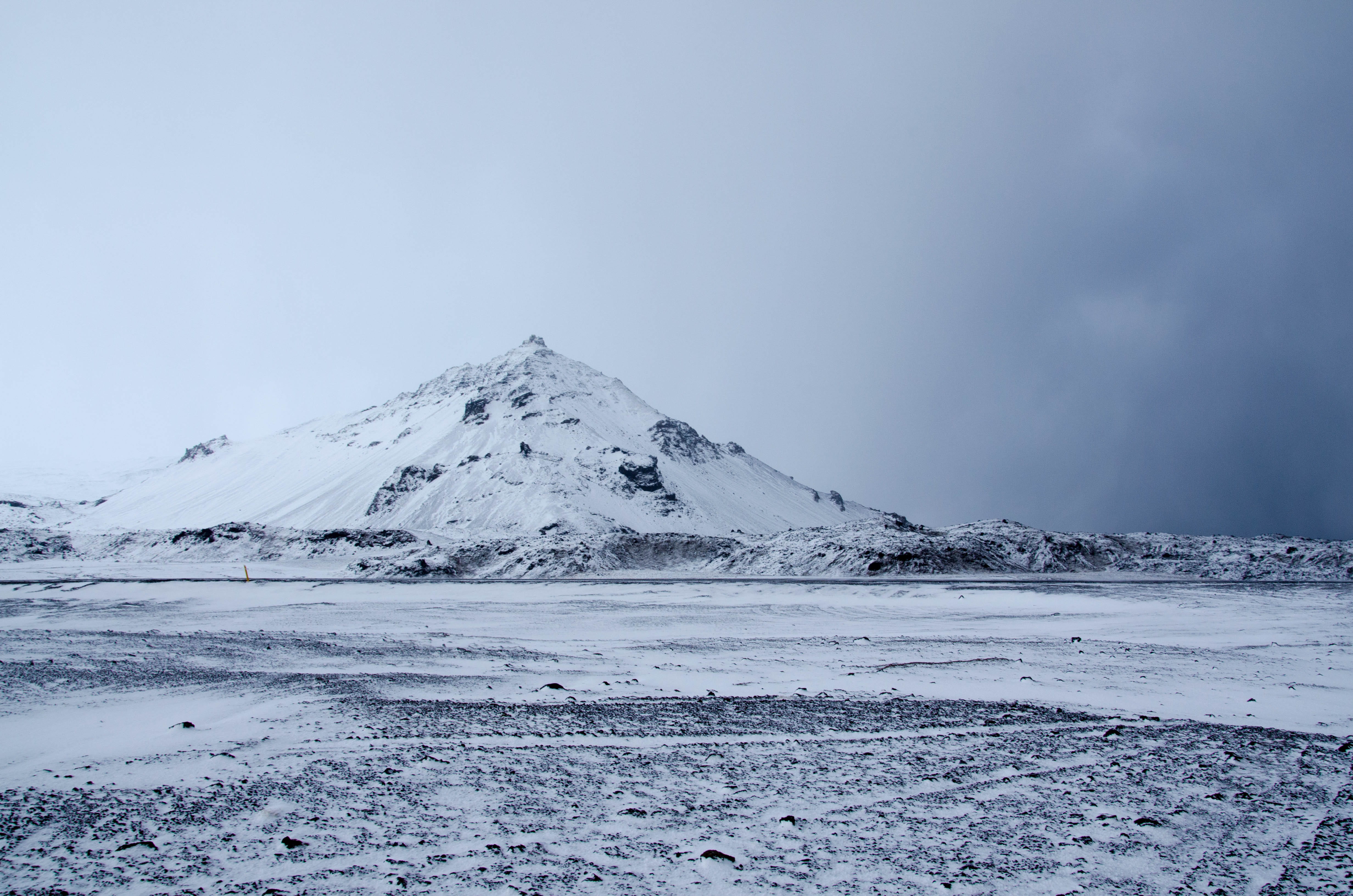 beauty in nature, tranquility, frozen, cloudy, snowcapped mountain, storm, covered, scenics - nature, winter, dramatic landscape, snowy mountain, no people, HD Wallpaper