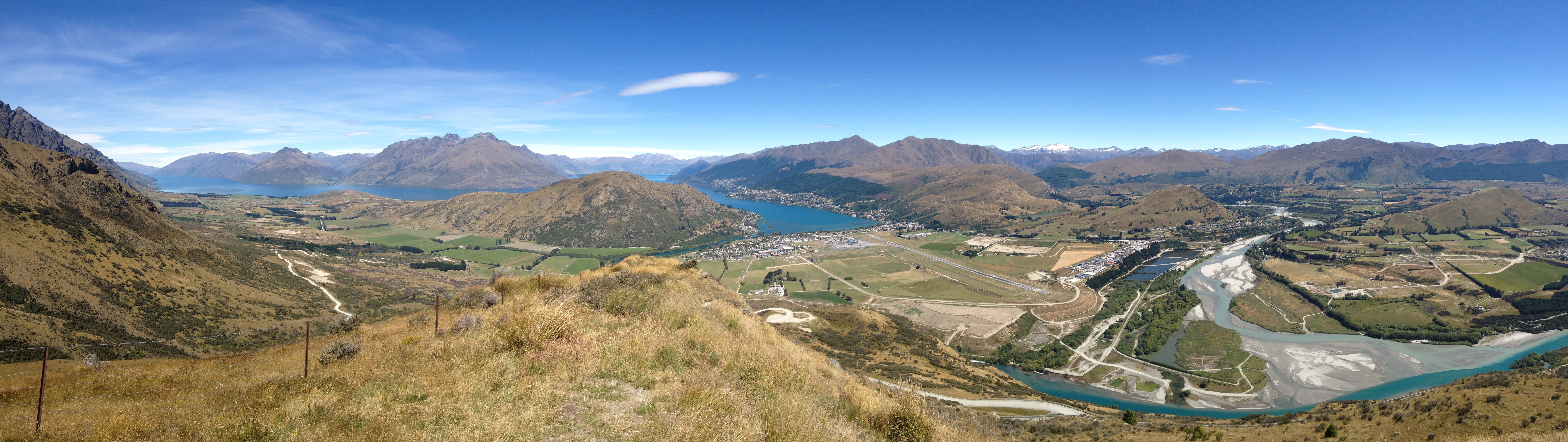 no people, beauty in nature, scenic, queenstown, outdoors, road, mountain range, semi-arid, royalty, scenery, south island, panorama, 8K, landscape, tranquility, HD Wallpaper
