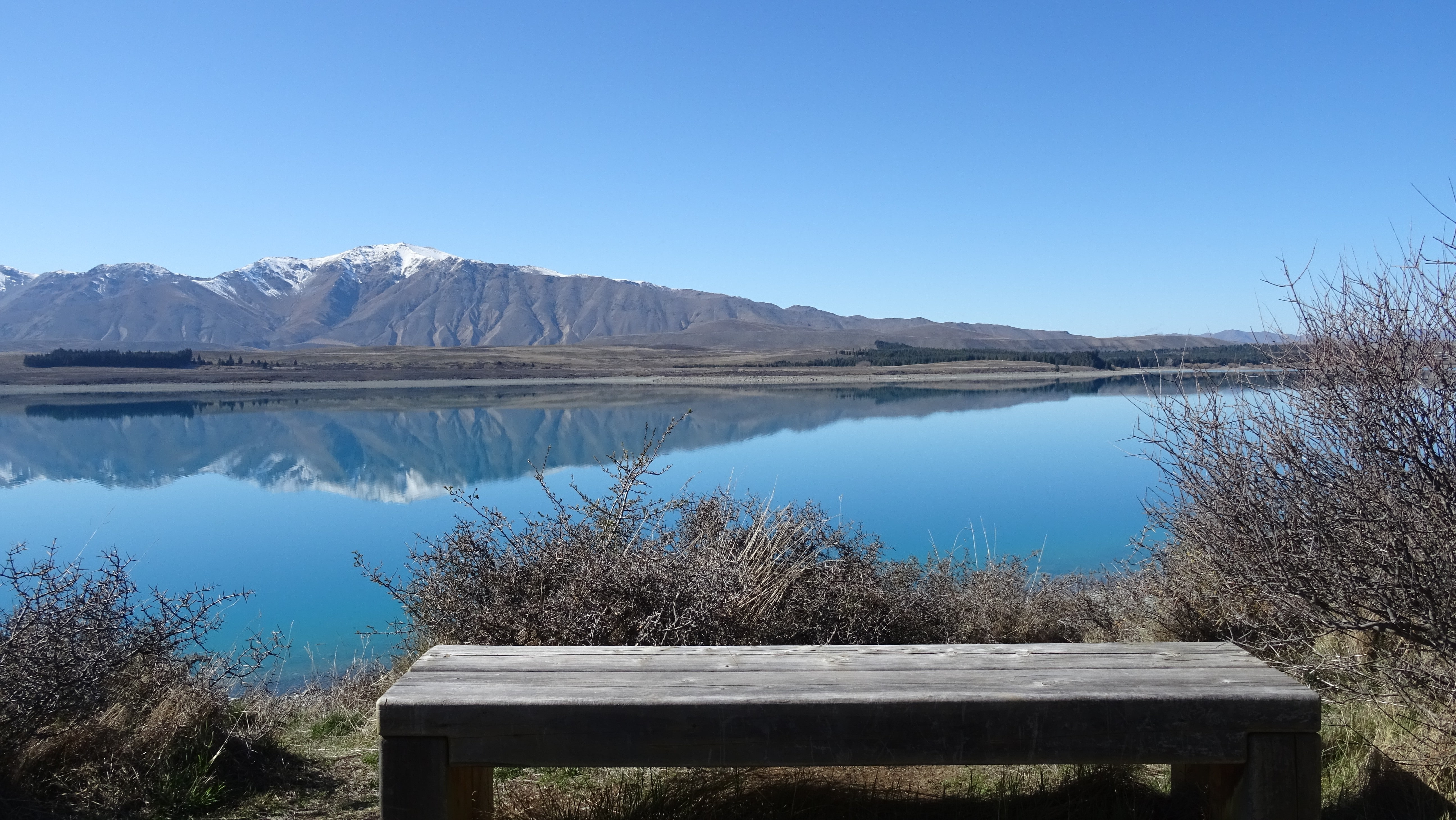 water, Lake Tekapo, sky, mountain range, mountain, snowy peak, scenics - nature, snow, cold temperature, day, lake, beauty in nature, landscape, snowcapped mountain, HD Wallpaper