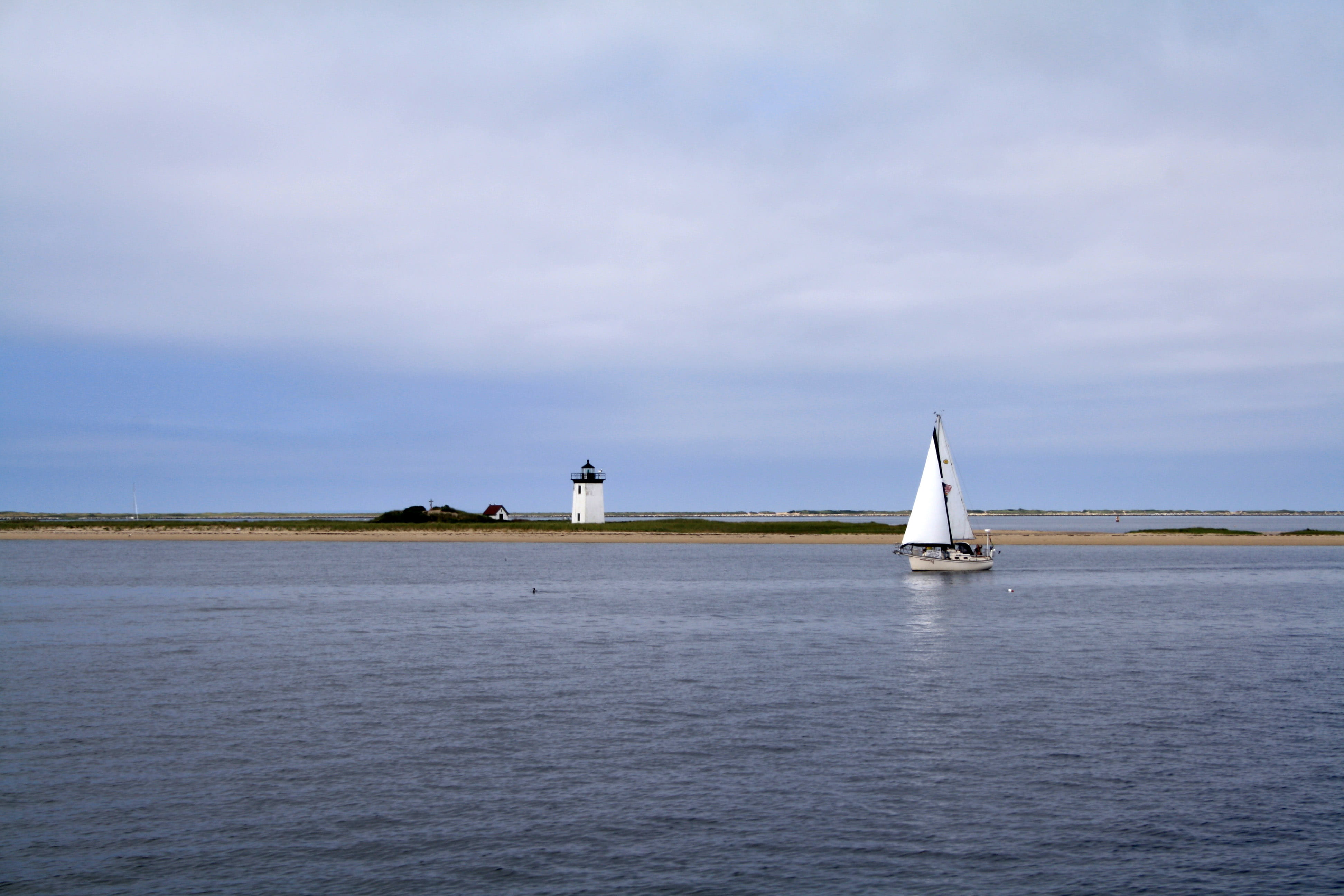 Cape Cod, transportation, cape, travel, ship, guidance, ocean, public domain, beauty in nature, 4K, sailing ship, water, Massachusetts, sky, United States, HD Wallpaper