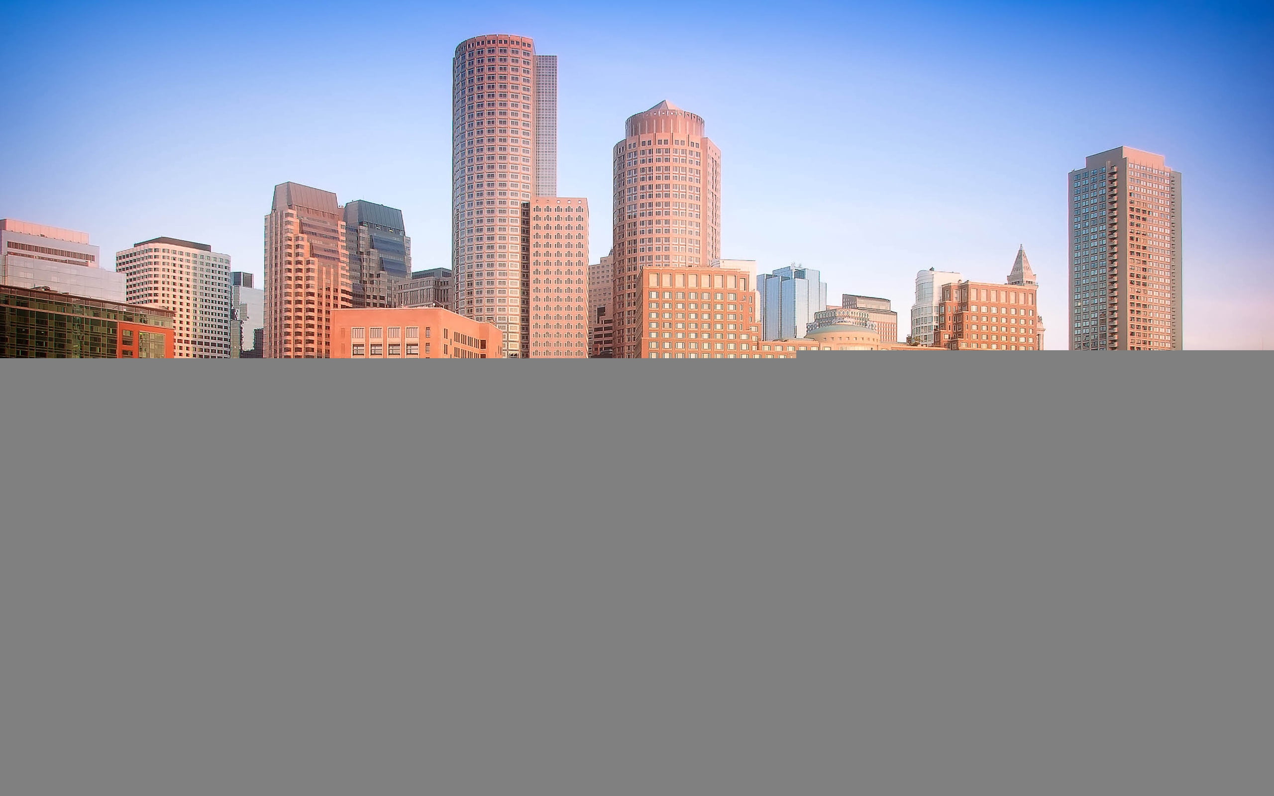 new York City, downtown District, architecture, skyscraper, harbor, nautical Vessel, reflection, water, building, waterfront, beige, urban Skyline, day, HD Wallpaper