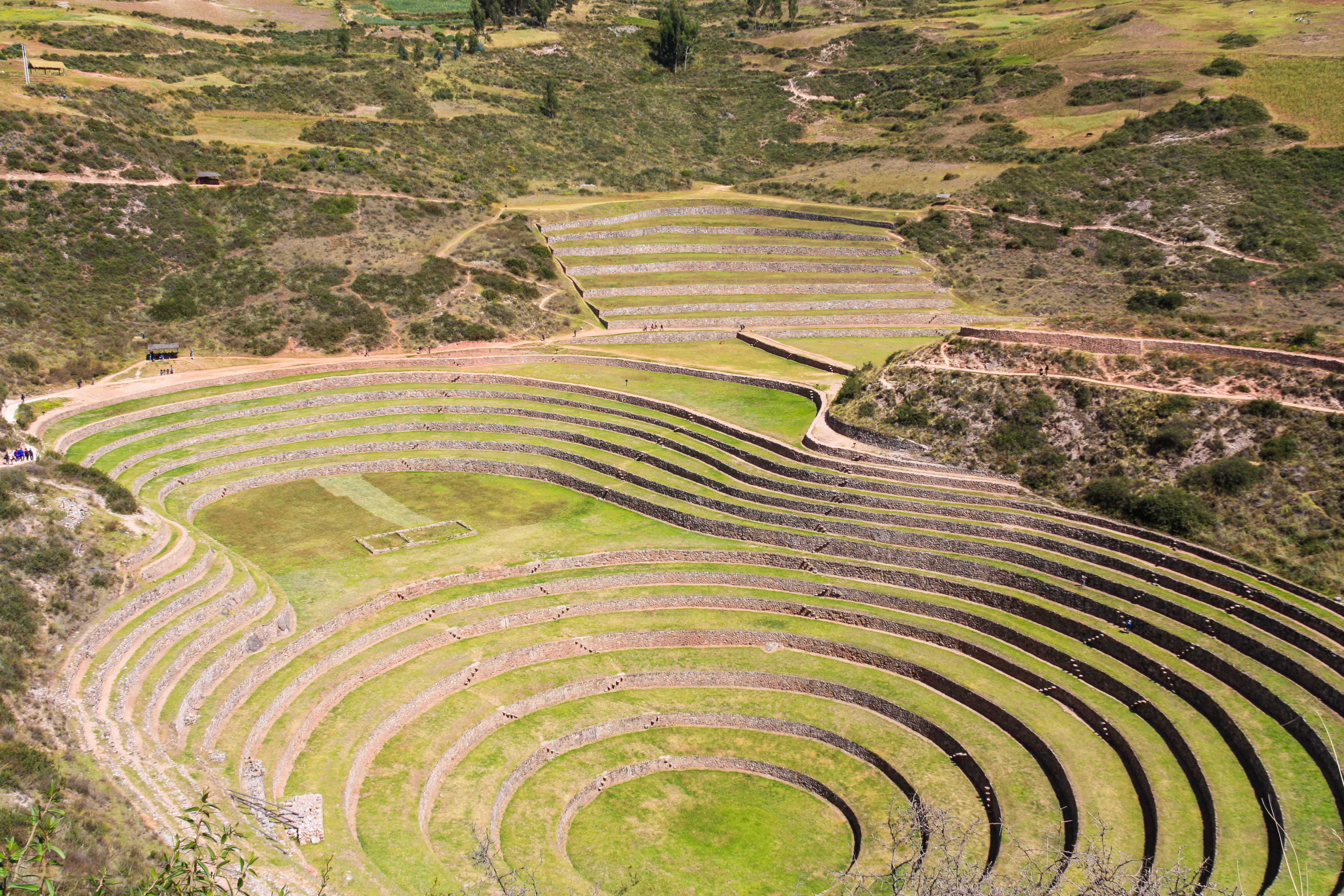 archaeology, peru, no people, field, nature, inca, laboratory, beauty in nature, day, 4K, rural scene, terraced field, ancient civilization, scenics - nature, HD Wallpaper