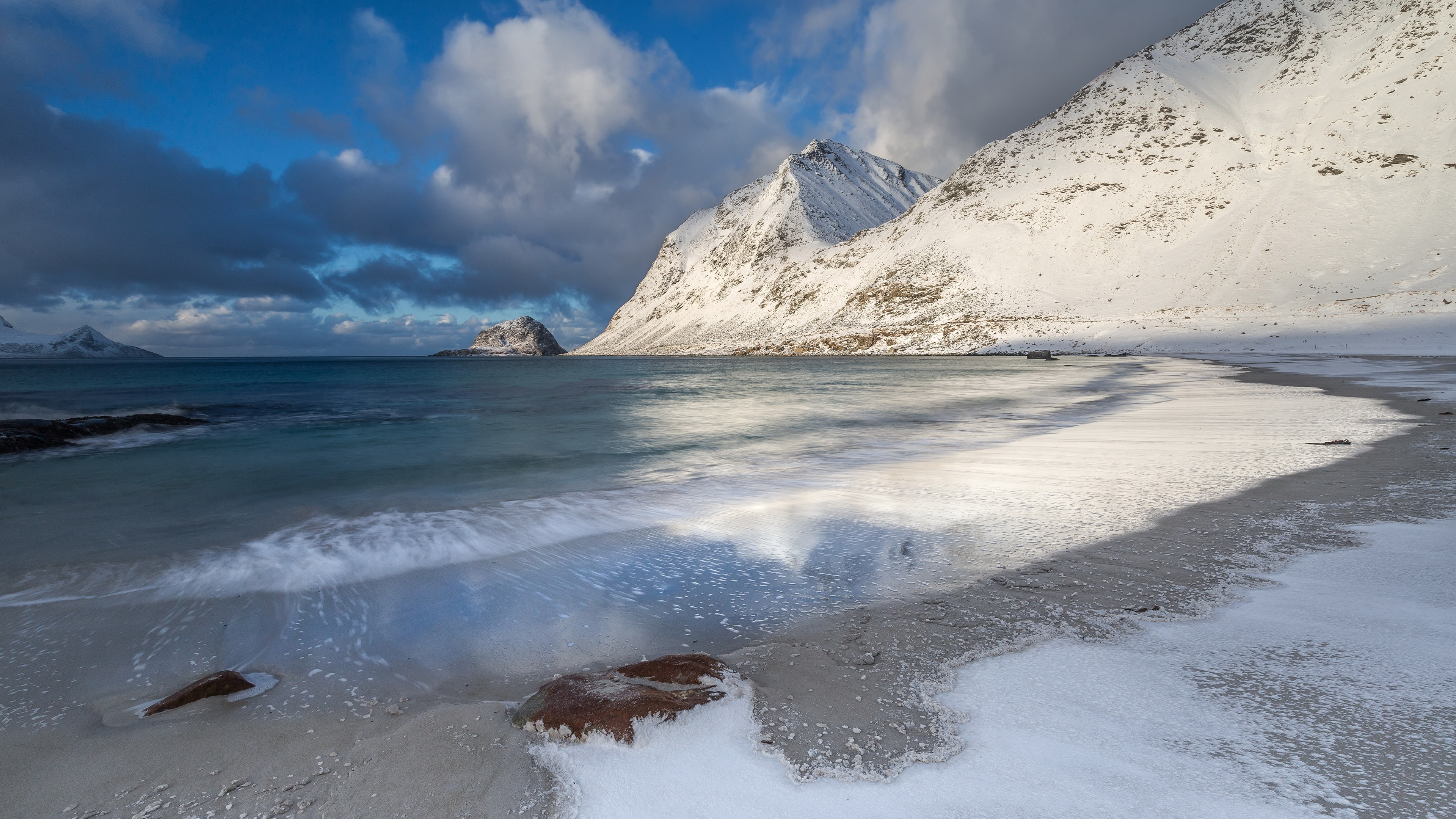 mountains, nature, Lofoten, 4K, Norway, HD Wallpaper