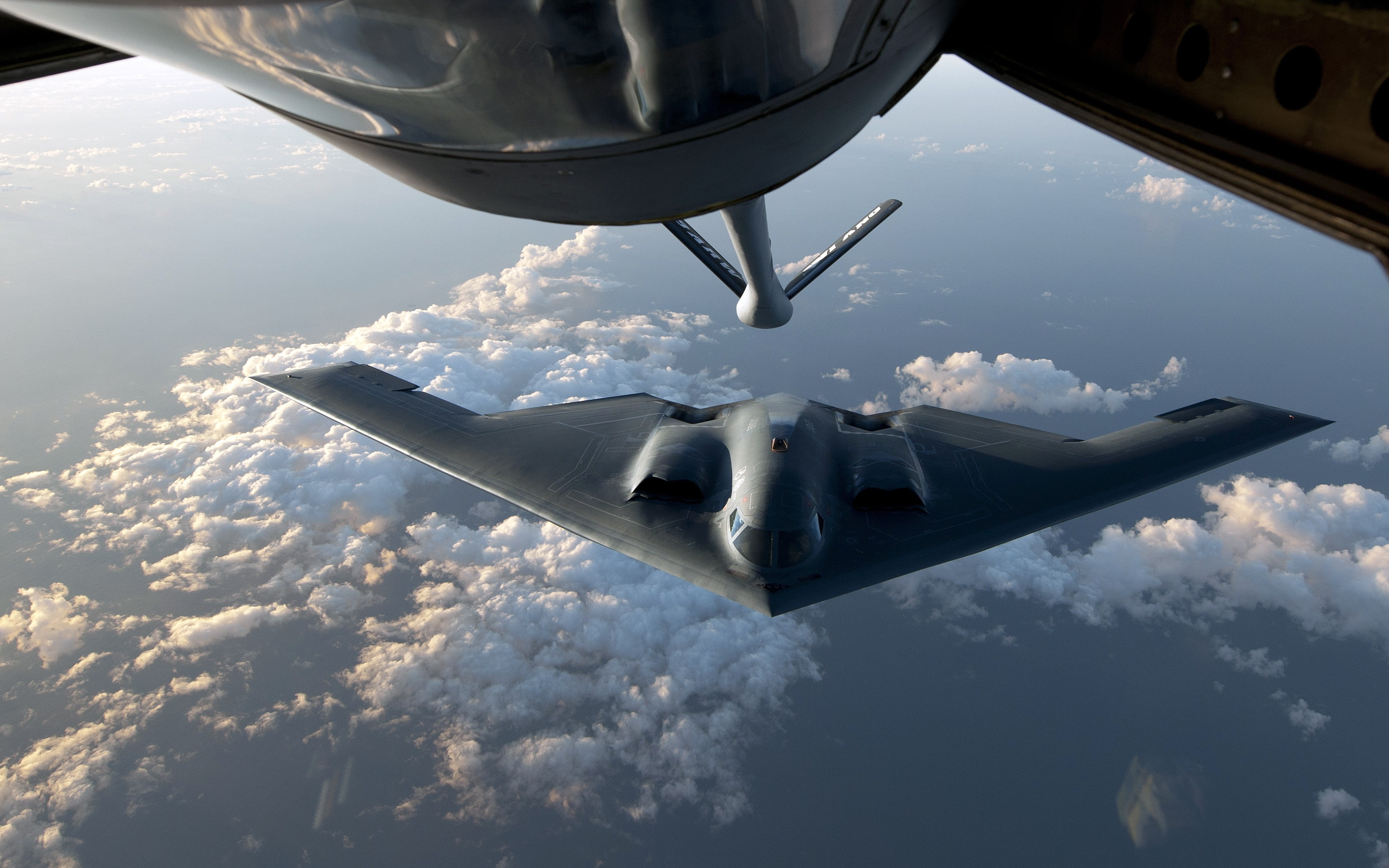 Military Aircraft, 2K, Mid, aircraft, 3500x2187 px, Bomber, Strategic Bomber, air refueling, Northrop Grumman B, HD Wallpaper